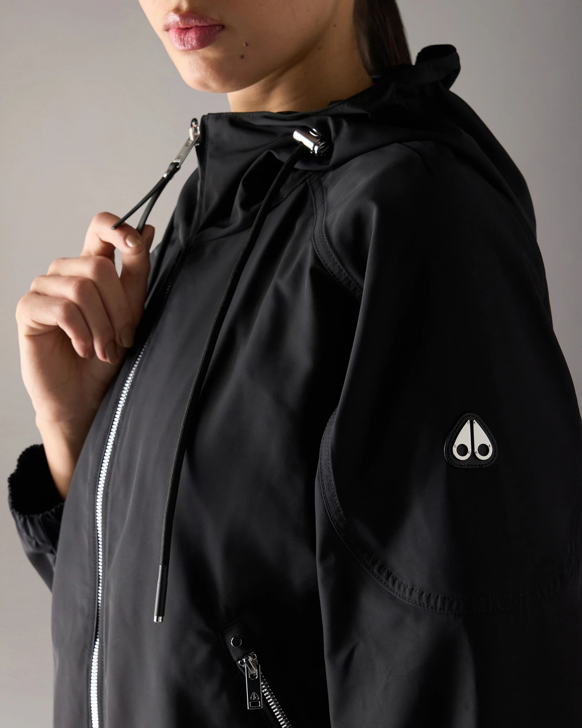 Women's Moose Knuckles Elevate Hooded Jacket Black