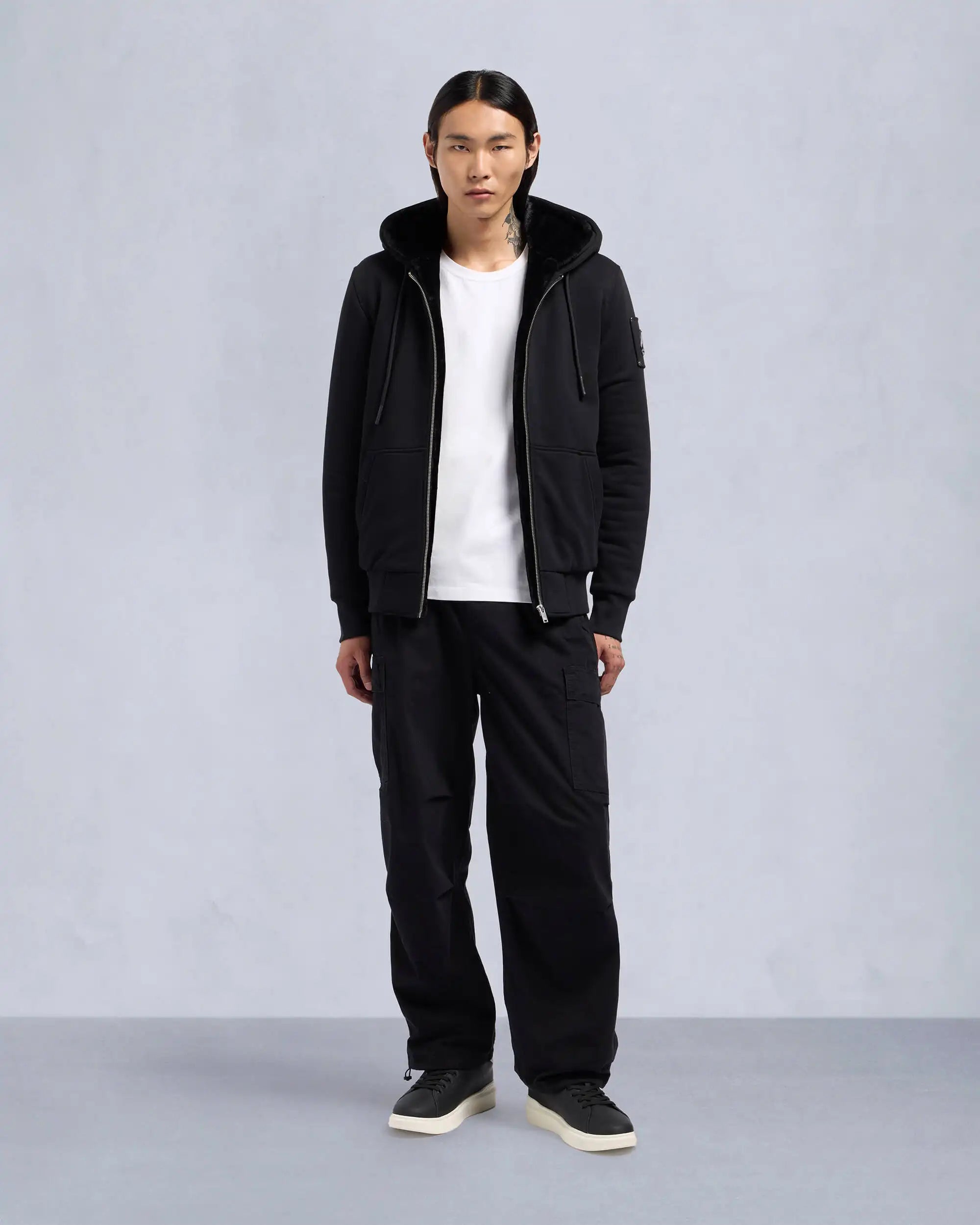 Unisex Moose Knuckles Classic Bunny Hoodie Black