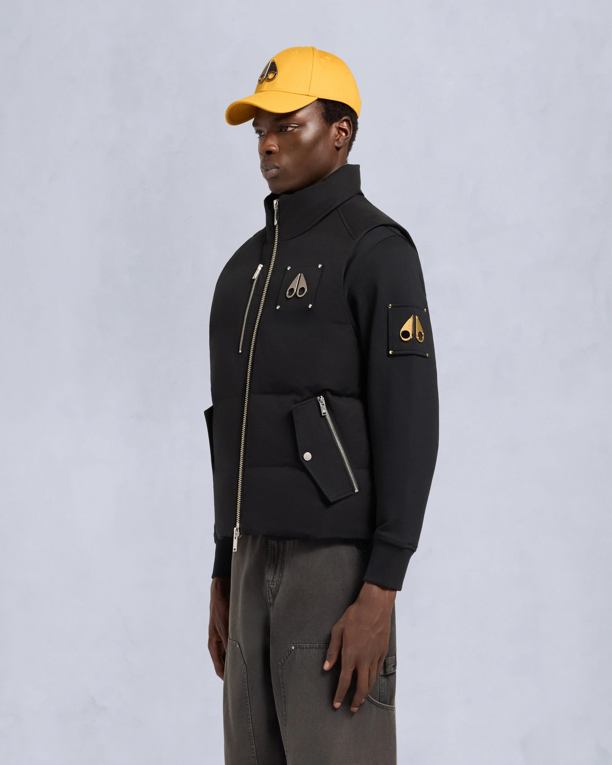 Men's Moose Knuckles Westmount Original Two-Tone Vest Black / Black