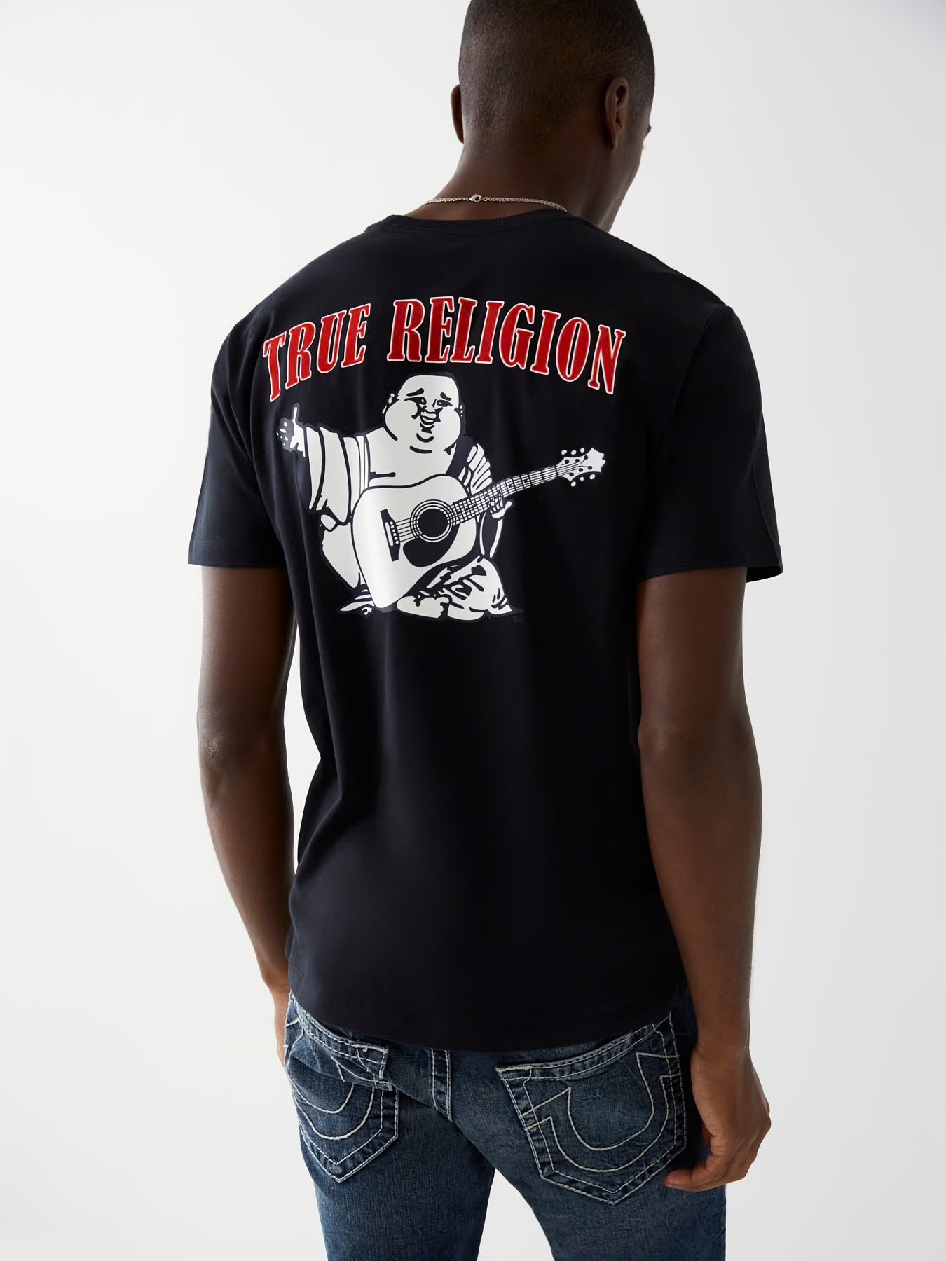 Men's True Religion Buddha Horseshoe Logo Tee Black