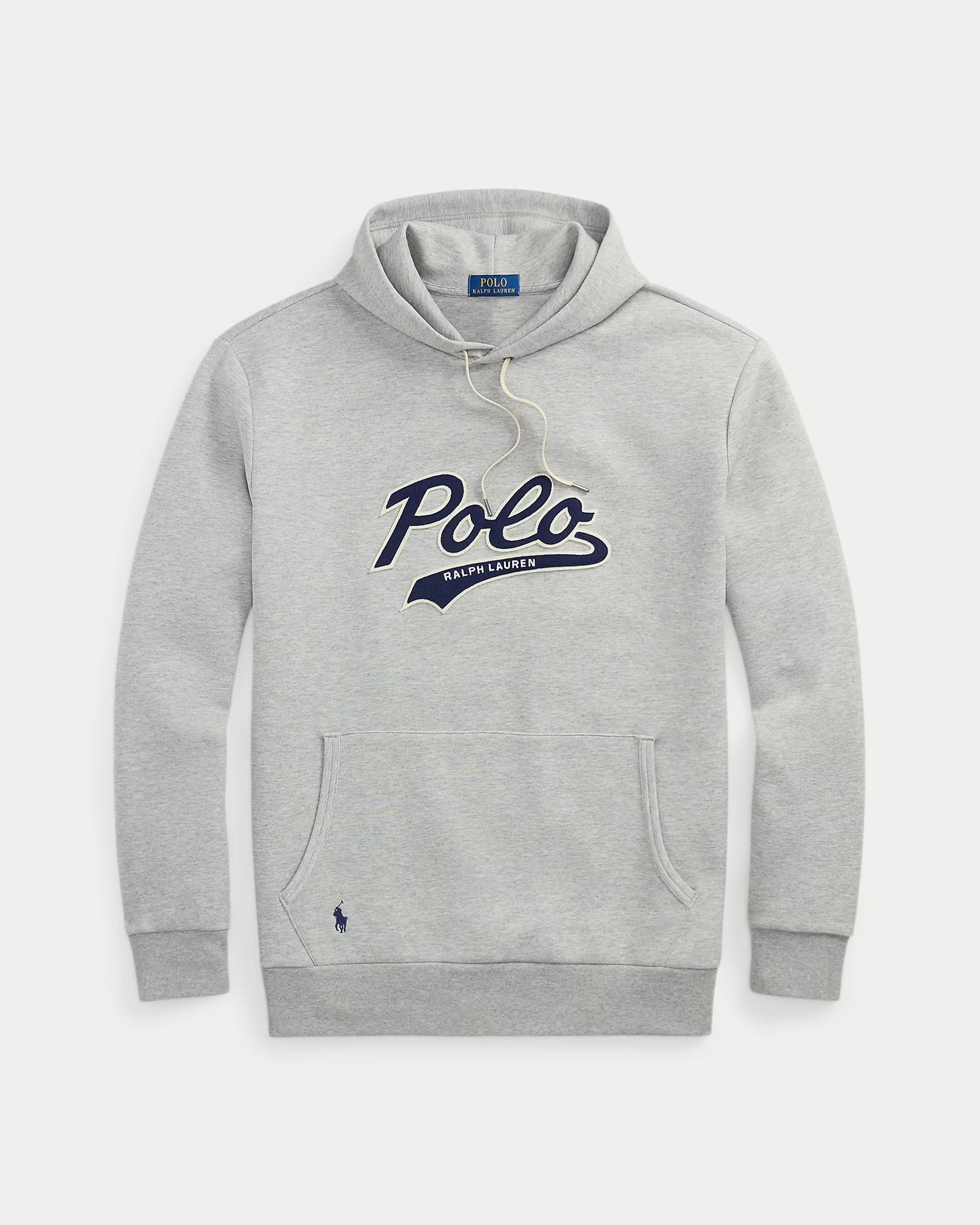 Men's Polo Ralph Lauren Logo Double-Knit Hoodie Andover Heather