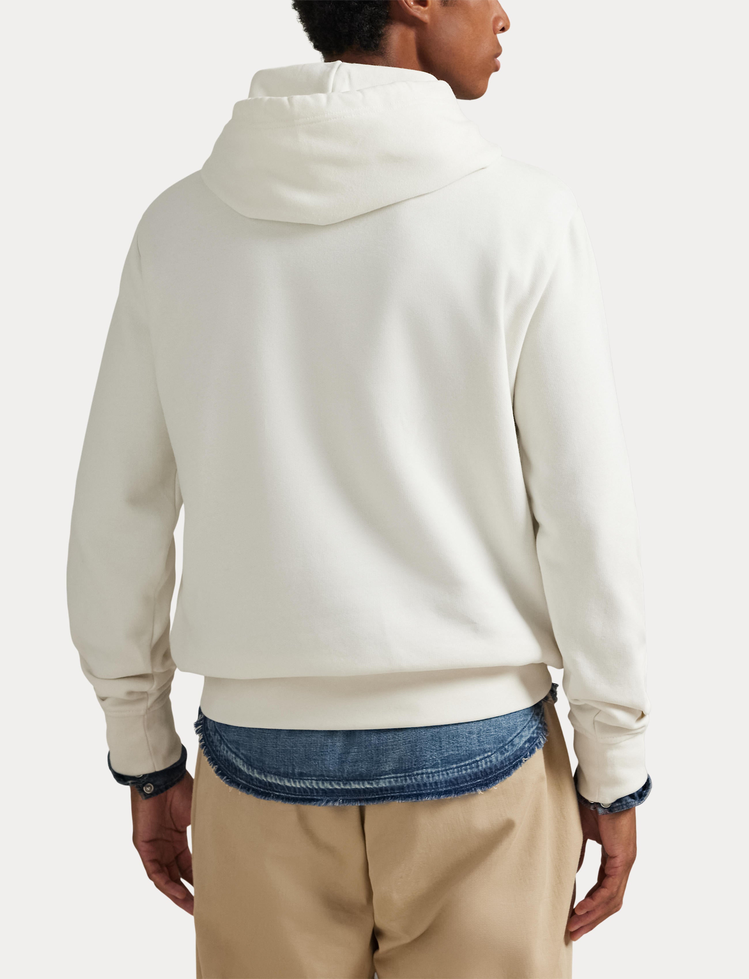 Men's Polo Ralph Lauren The RL Fleece Western-Logo Hoodie Deckwash White
