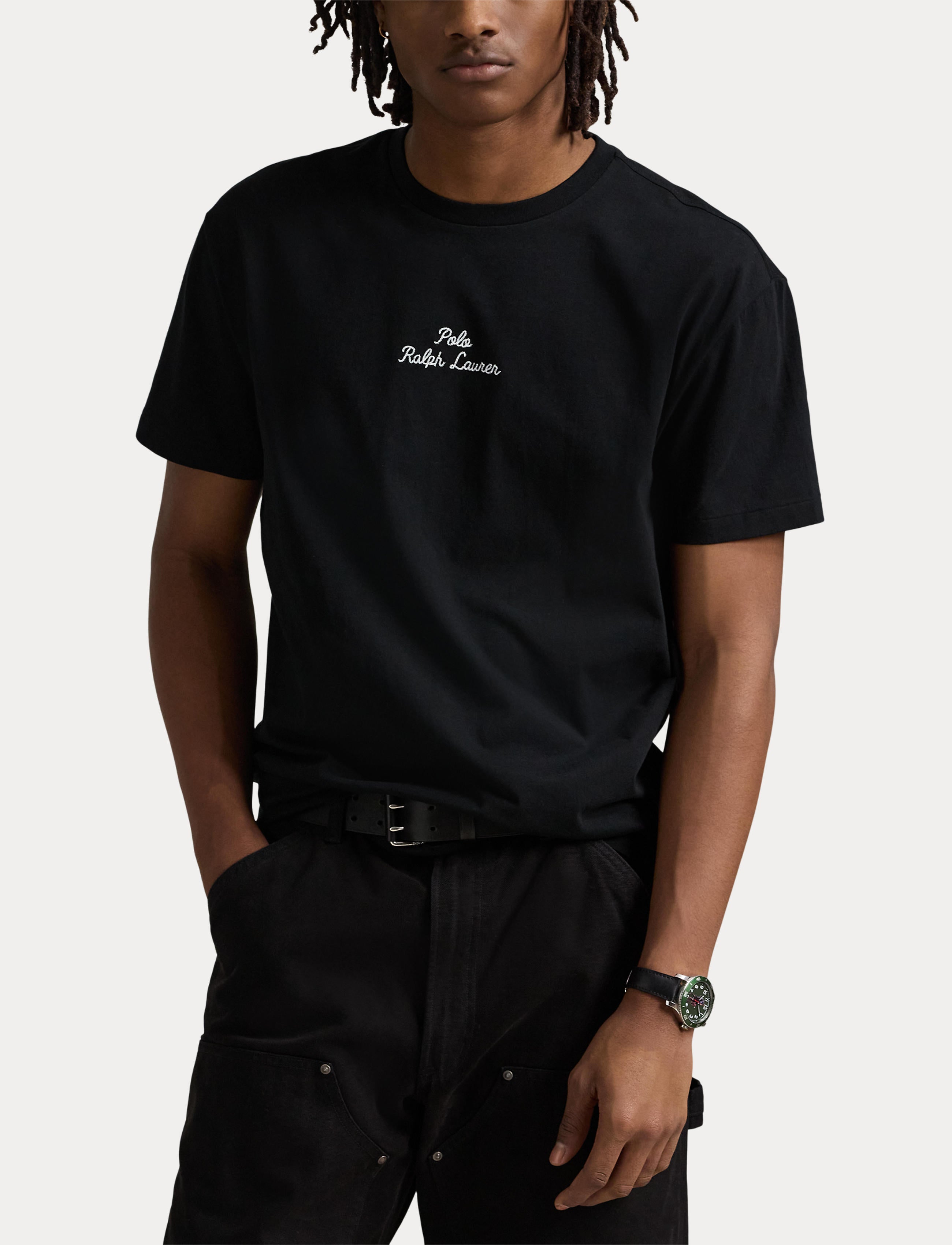 Unisex Polo Ralph Lauren Classic Fit Logo Jersey T-Shirt Black