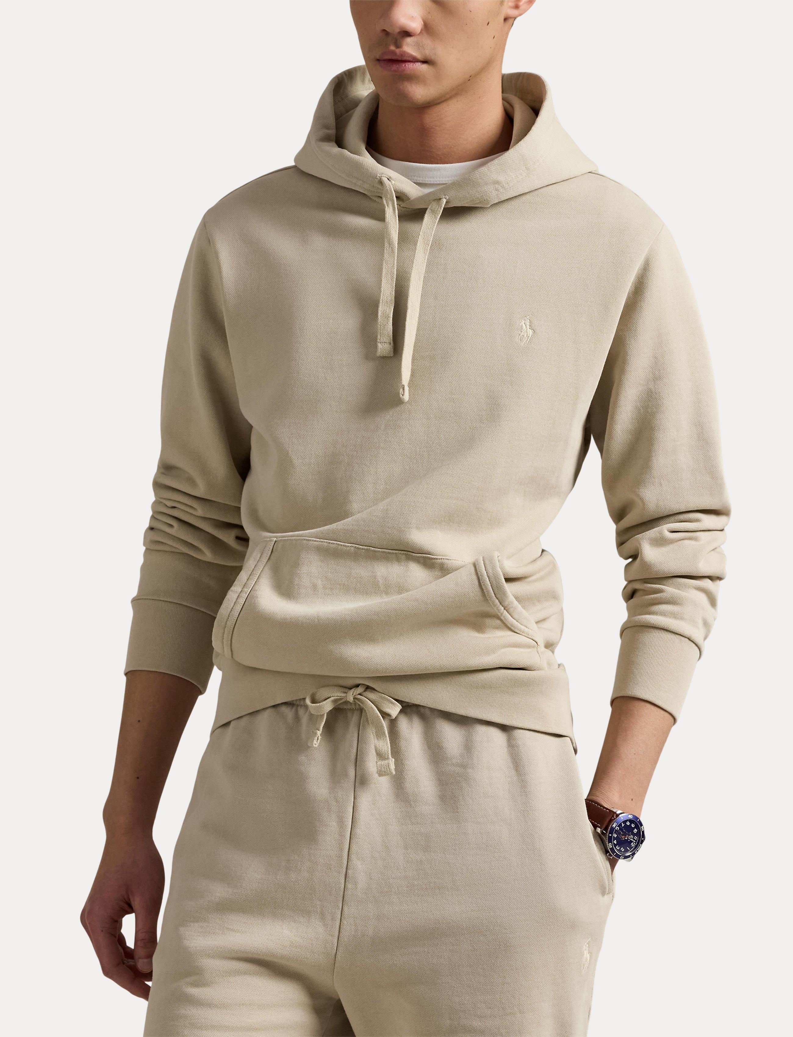 Men's Polo Ralph Lauren Loopback Fleece Hoodie Stoneware Grey