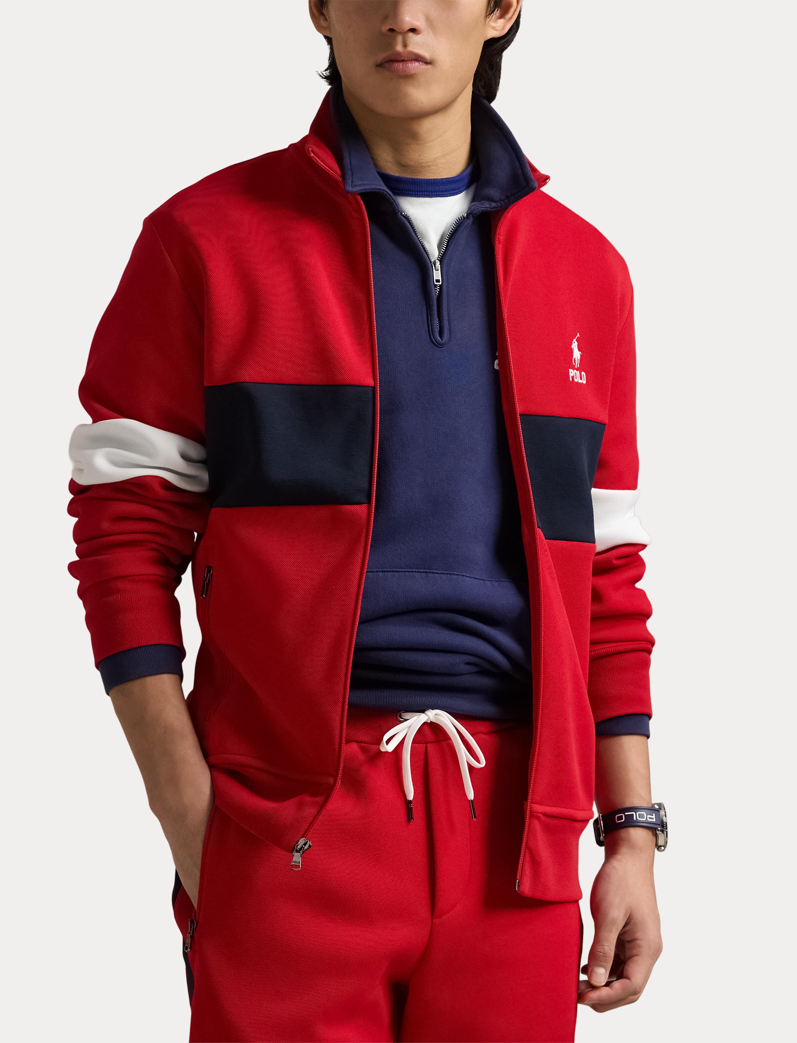 Men's Polo Ralph Lauren Double-Knit Long Sleeve Track Jacket