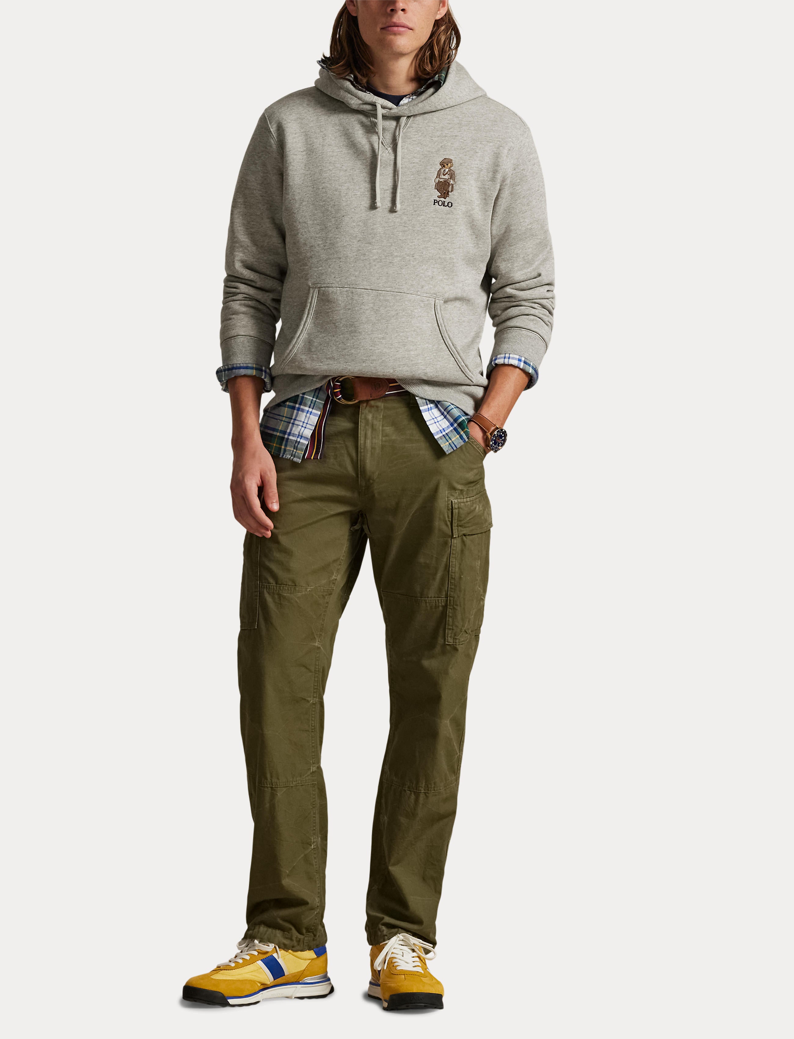 Men's Polo Ralph Lauren Polo Bear Fleece Hoodie Loft Heather