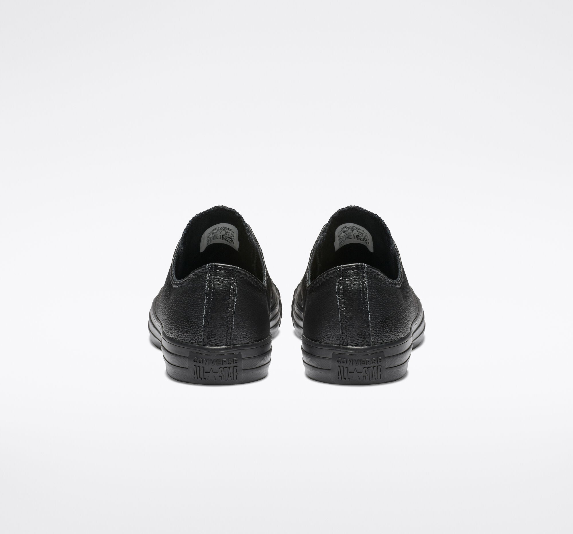 Unisex Converse Chuck Taylor All Star Leather Shoes Black Mono