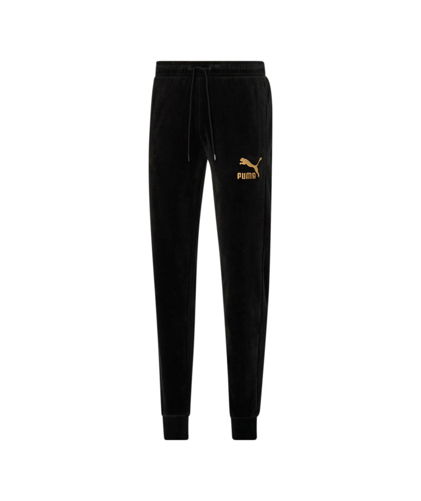 Men's PUMA Velour T7 Track Pants Black