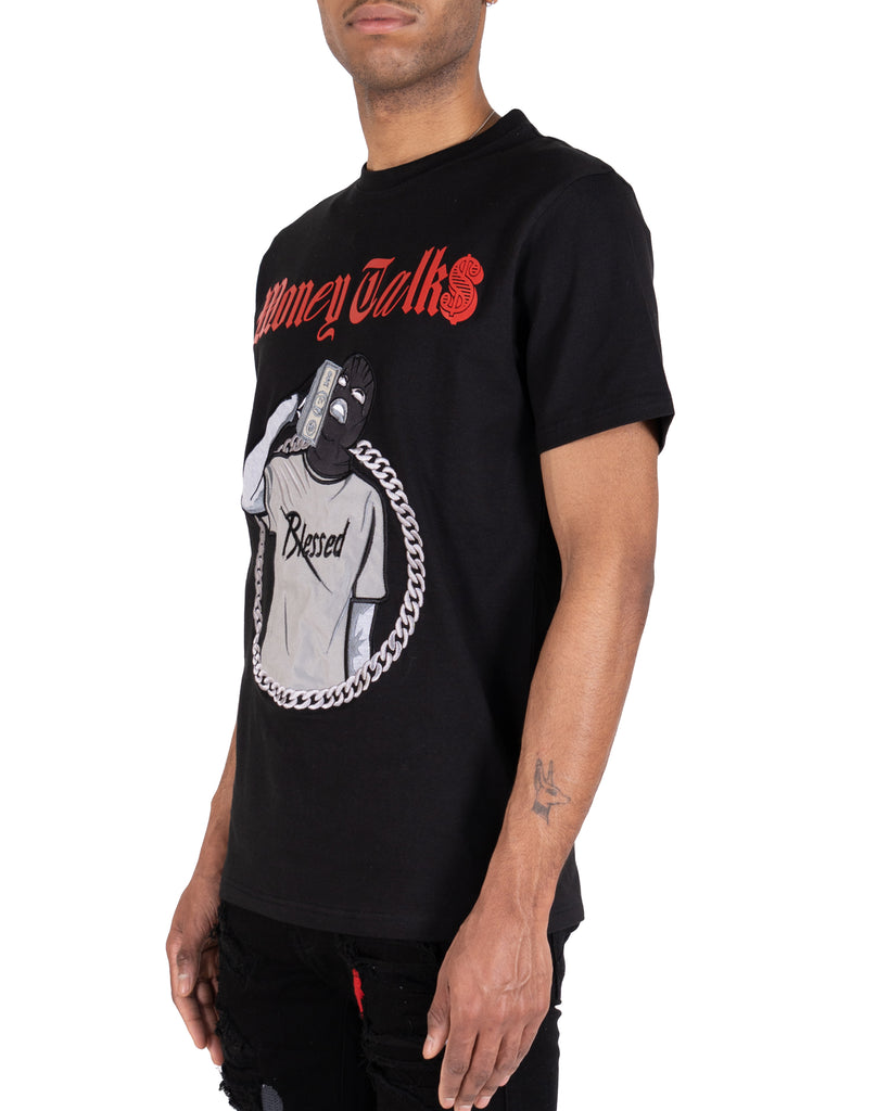 Men's Two Mill Twenty "Money Talks" Graphic T-Shirt Black