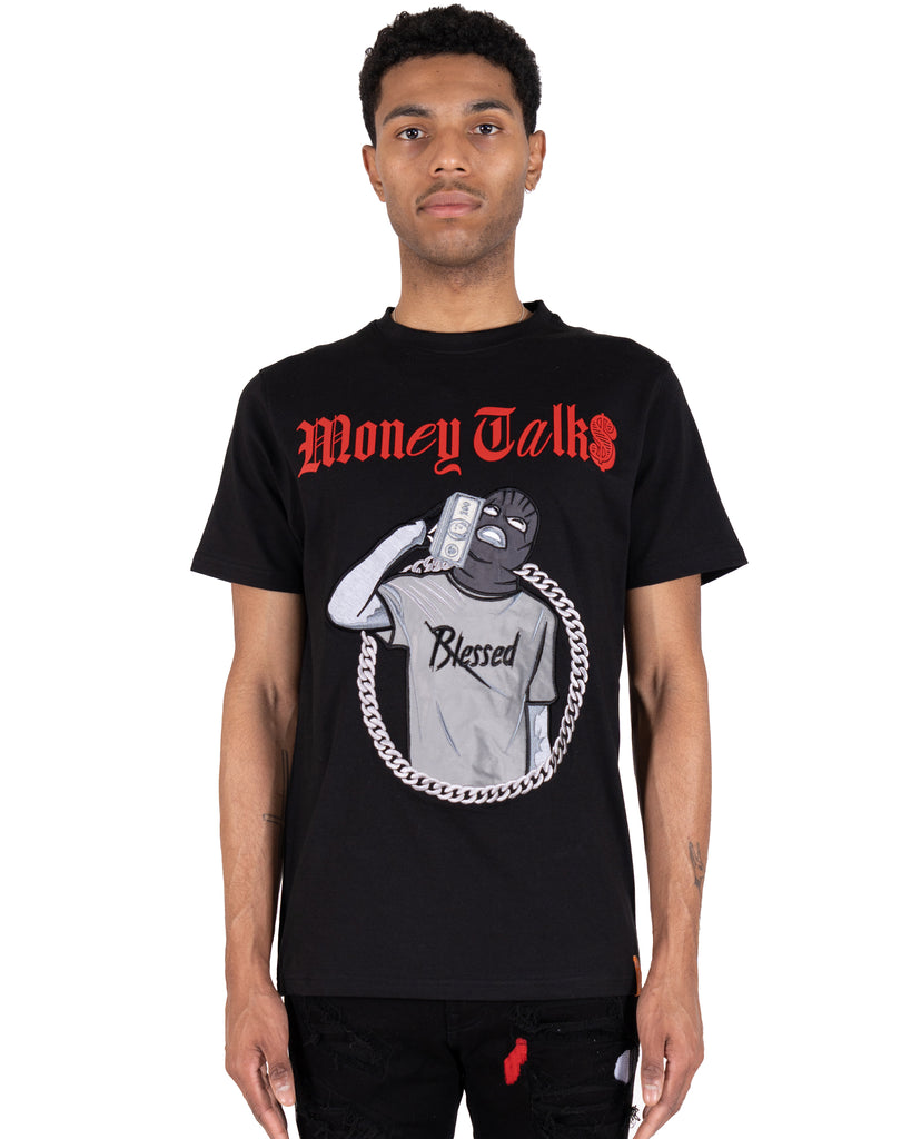 Men's Two Mill Twenty "Money Talks" Graphic T-Shirt Black