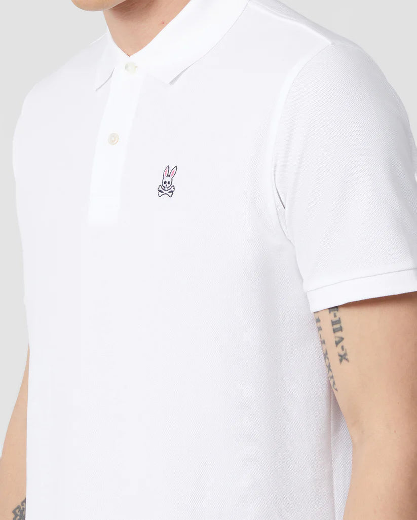 Men's Psycho Bunny Classic Polo White