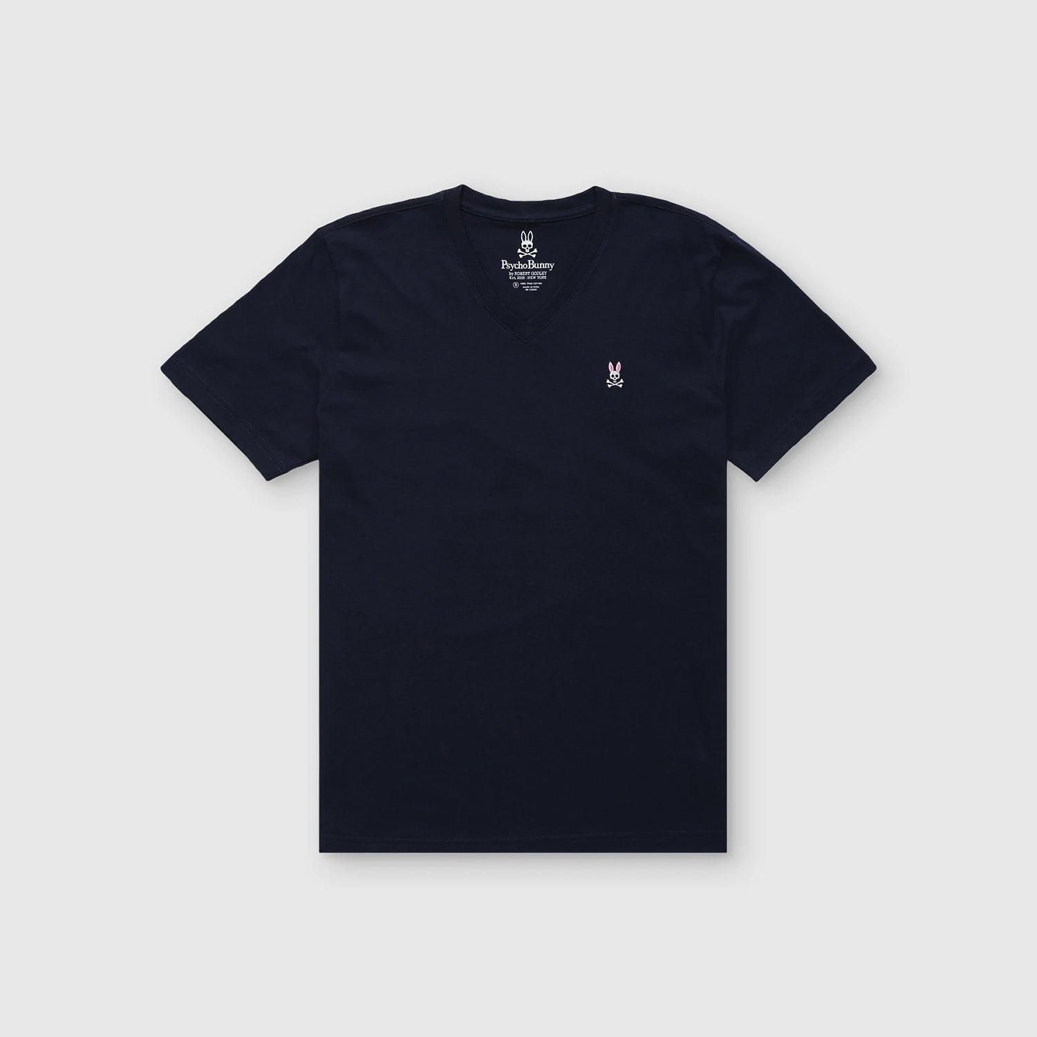 Men's Psycho Bunny Classic V Neck Tee Navy