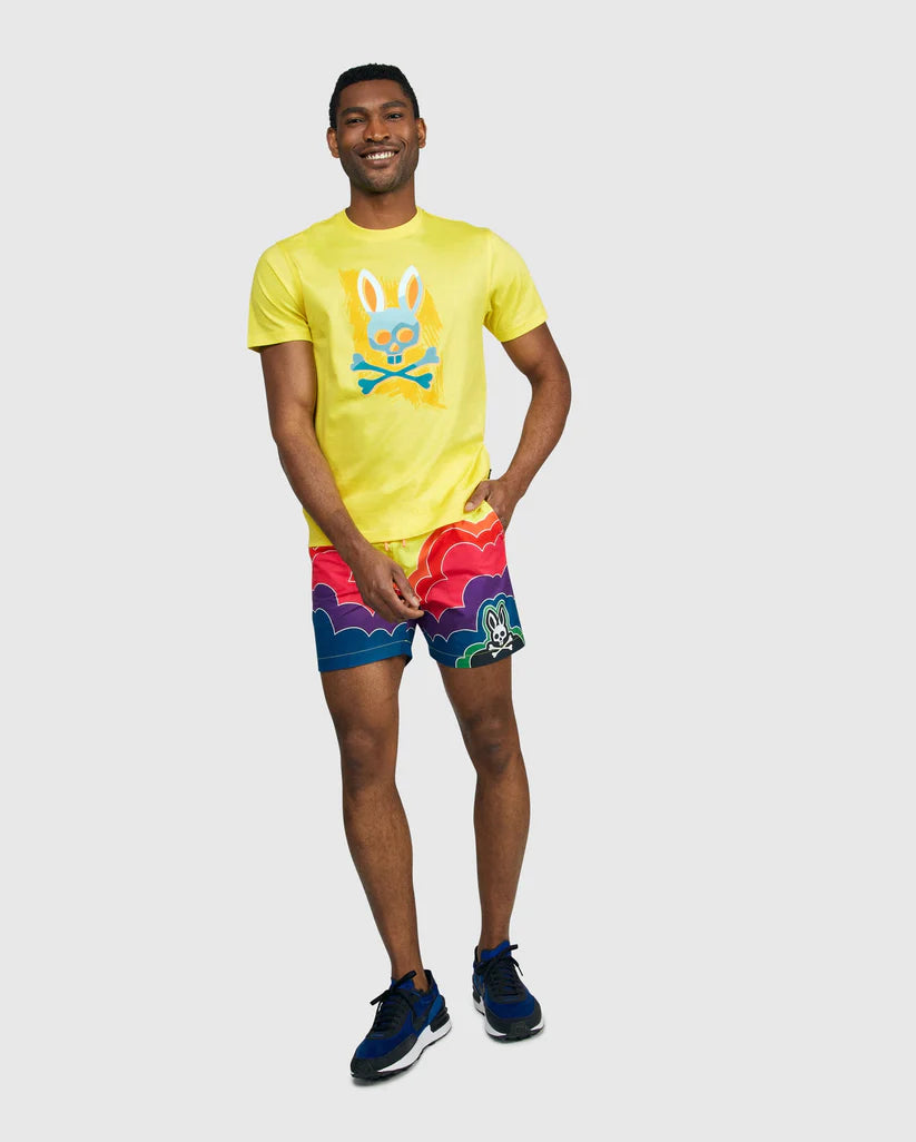 Men's Psycho Bunny Surrell Graphic Tee Sundance Yellow