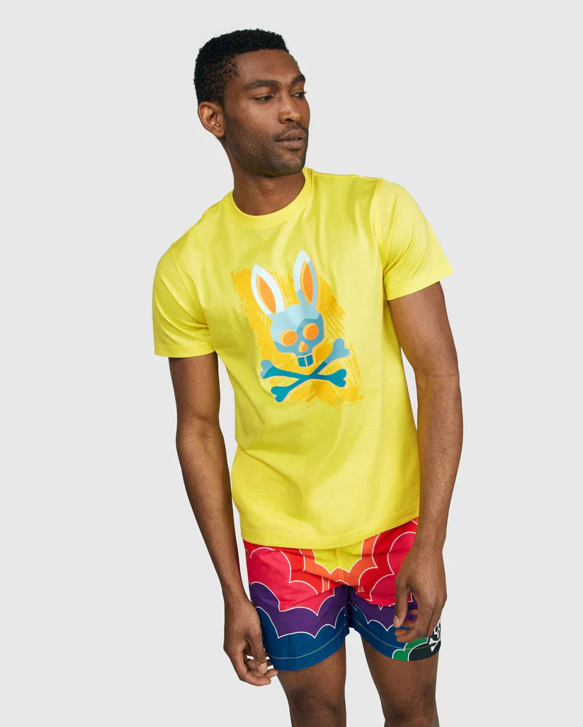 Men's Psycho Bunny Surrell Graphic Tee Sundance Yellow