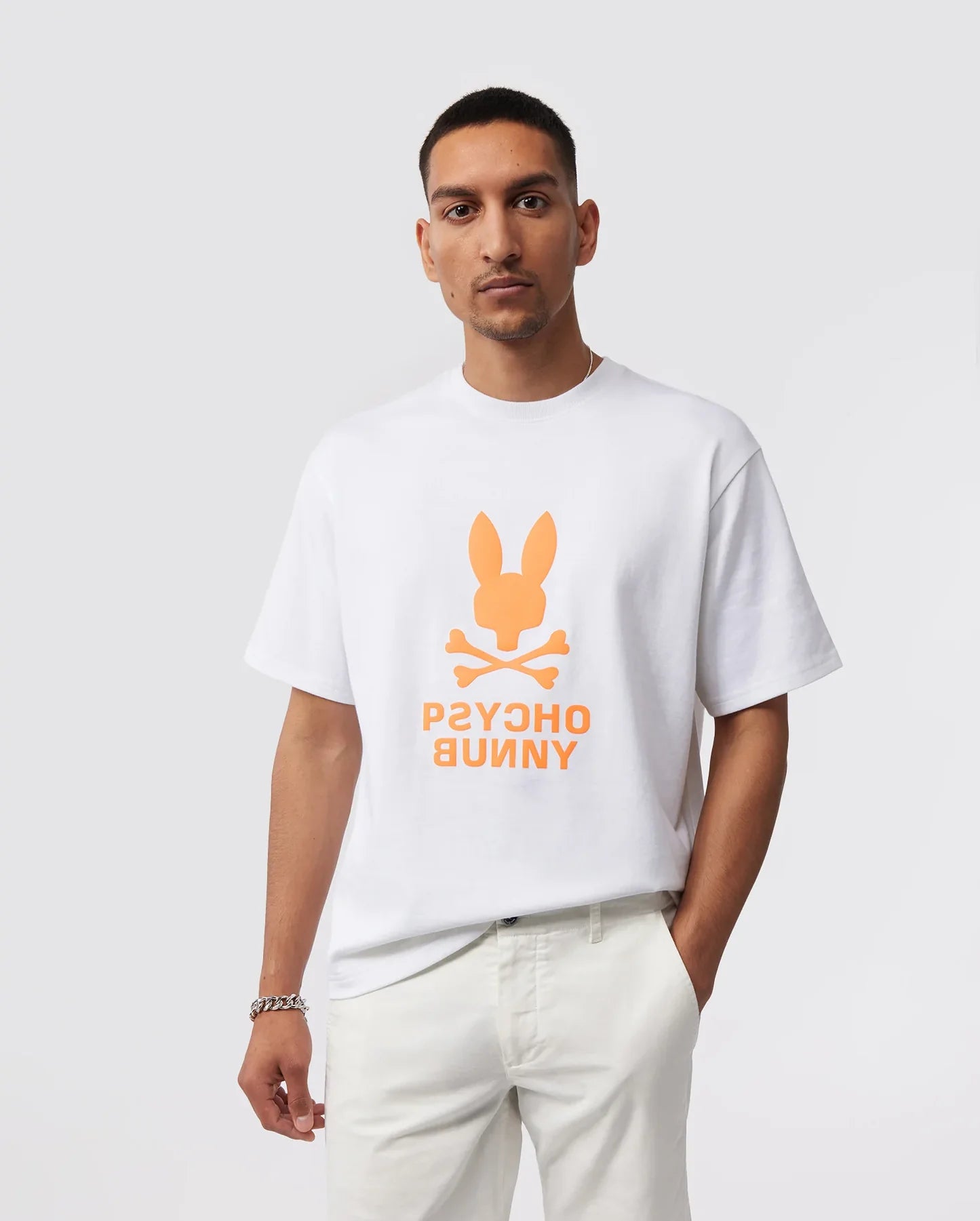 Men's Psycho Bunny Lloyds Relaxed Fit Graphic Tee White