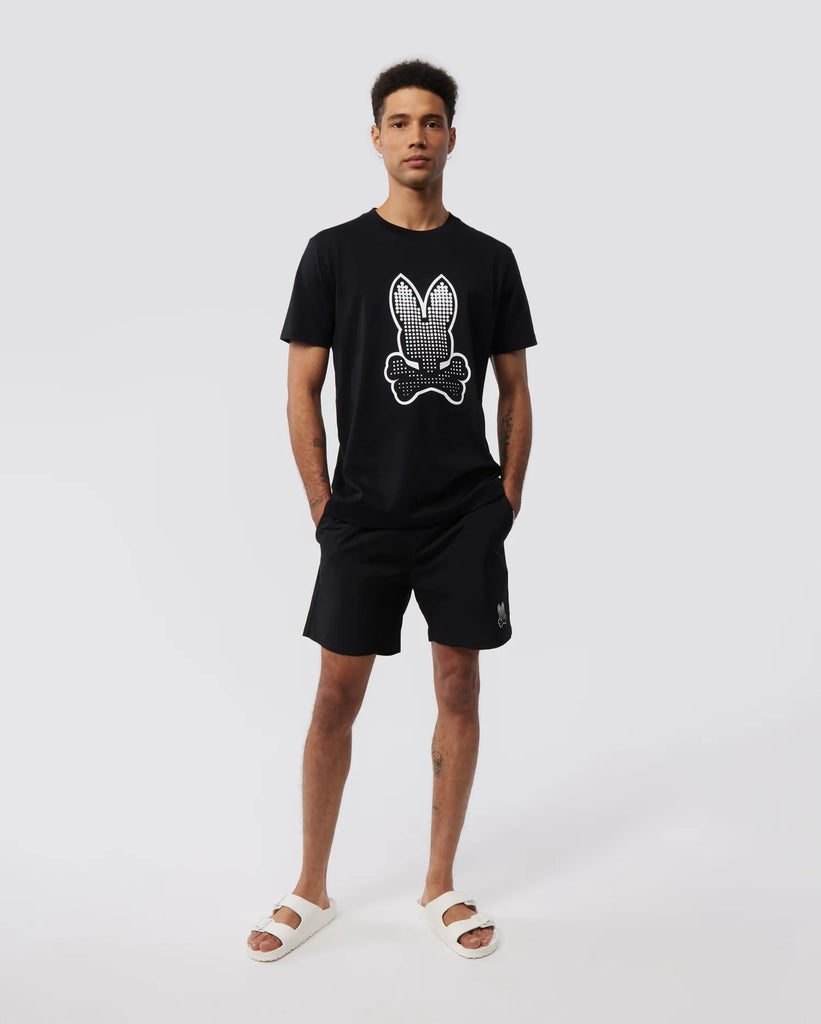 Men's Psycho Bunny Strype Graphic Tee Black