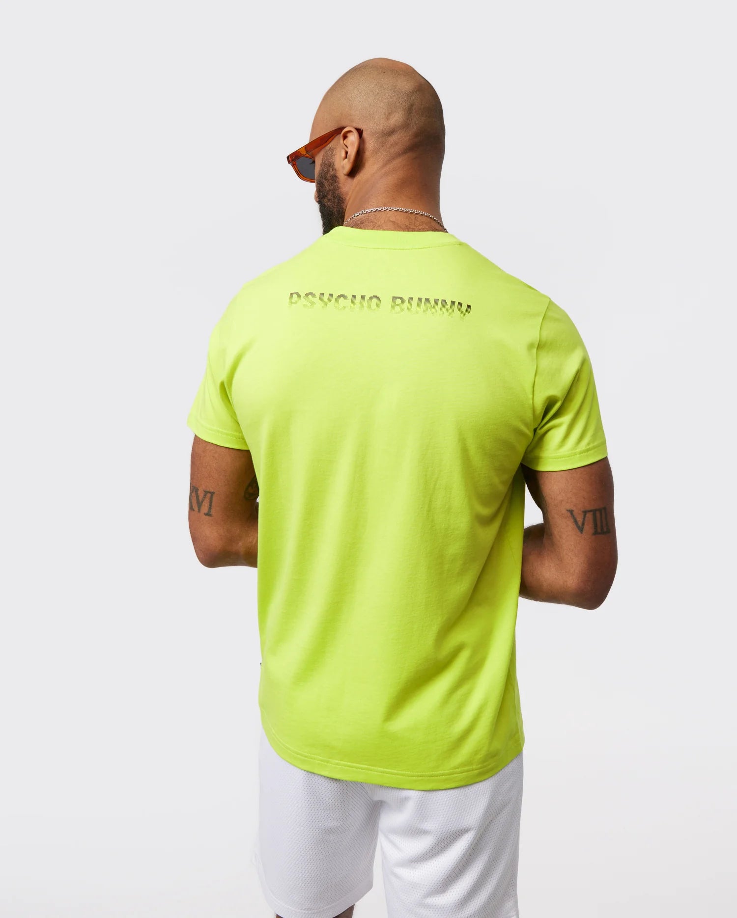 Men's Psycho Bunny Strype Graphic Tee Lime
