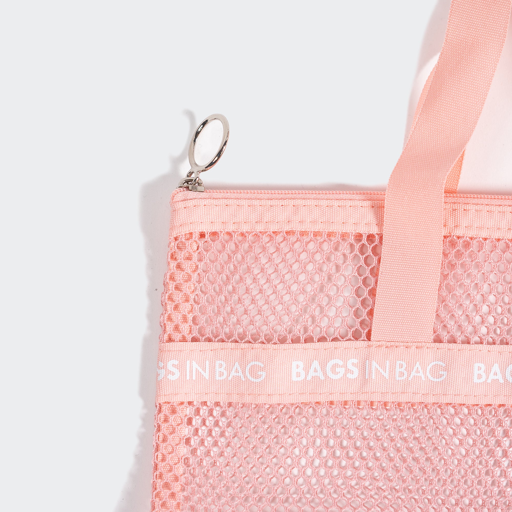 Bags in Bag Mesh Caddy Small Bag Pink