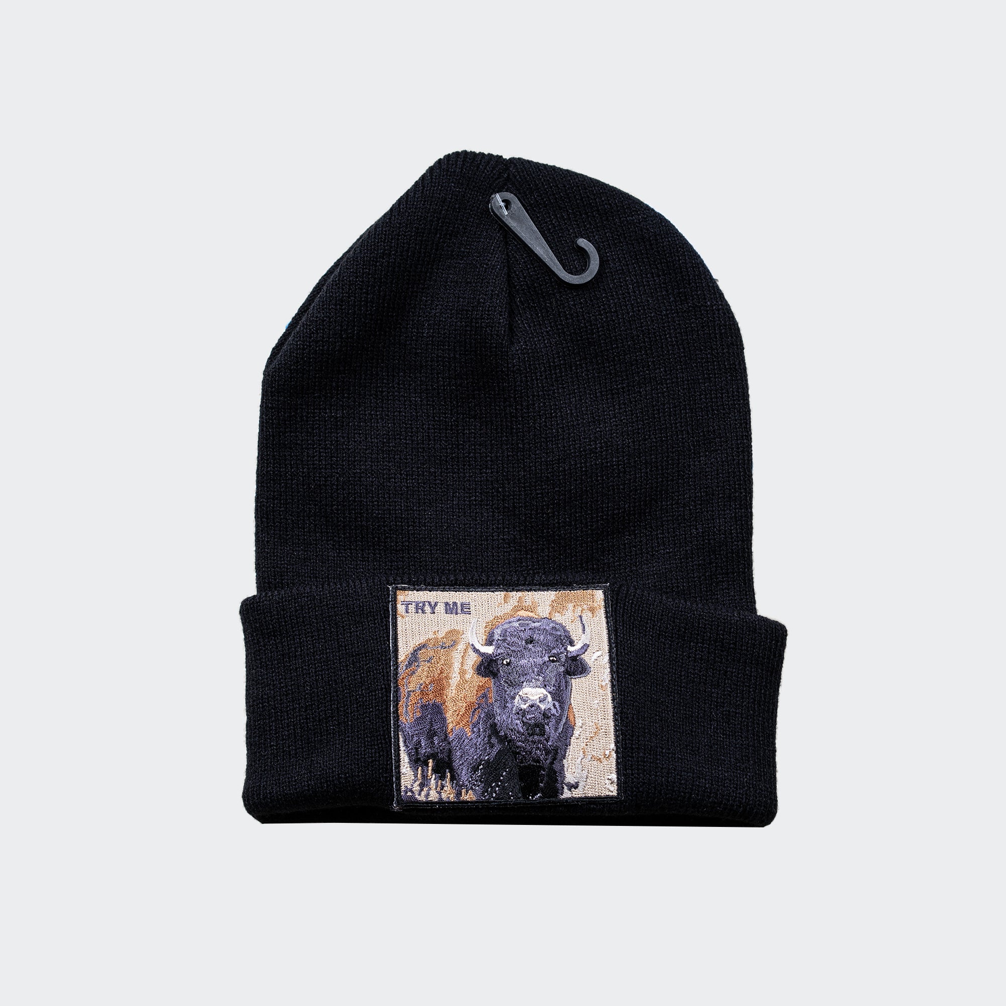 Unisex MV Dad Hats Try Me Beanie Black