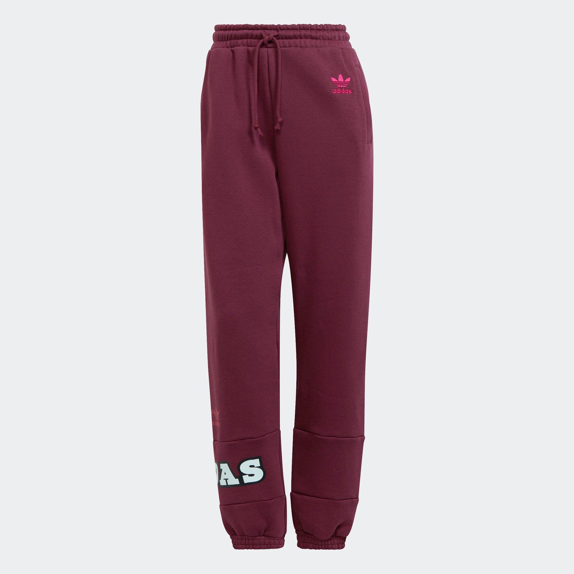 Women's adidas Originals Logo Play Cuff Pants Crimson