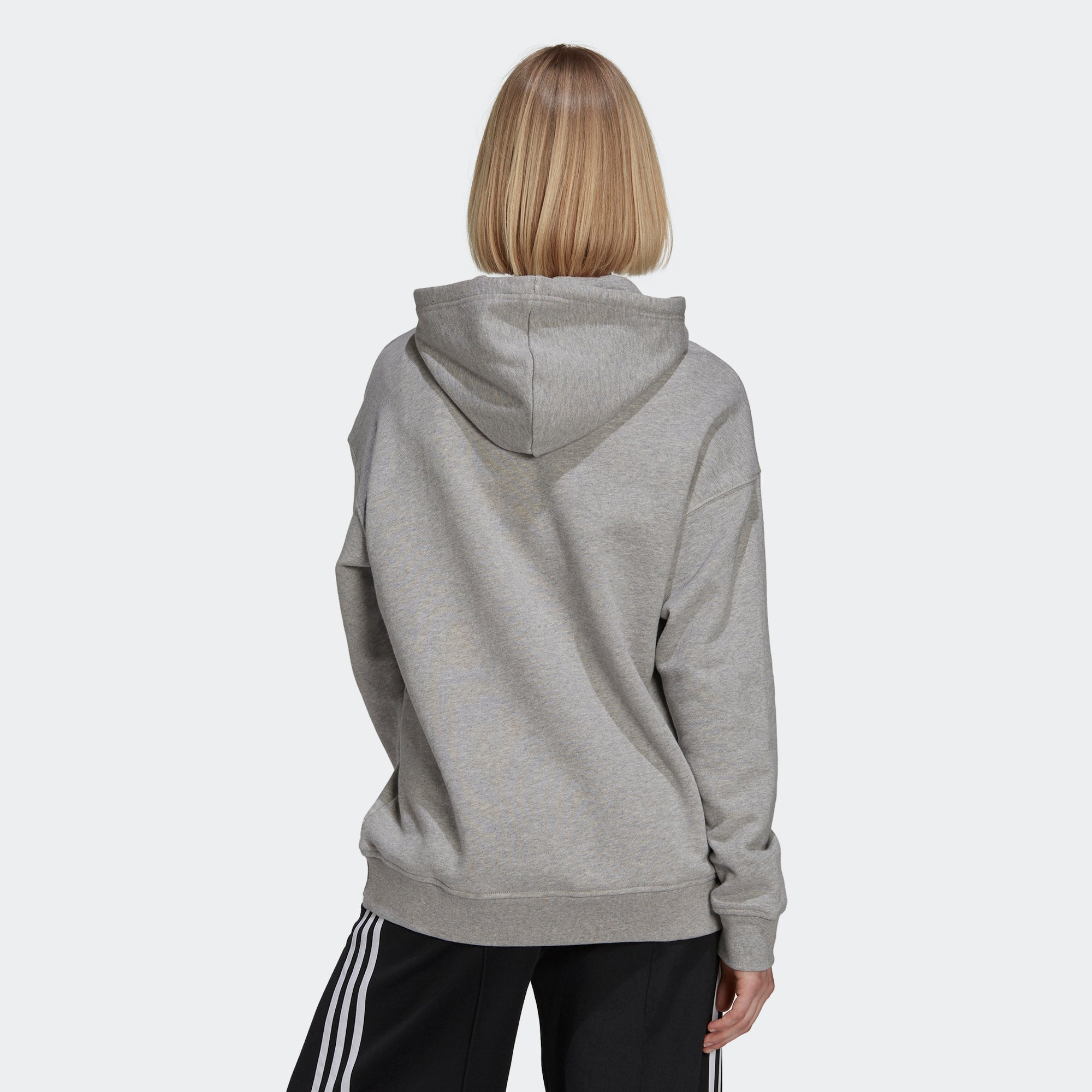 Women's adidas Originals Adicolor Trefoil Hoodie Grey