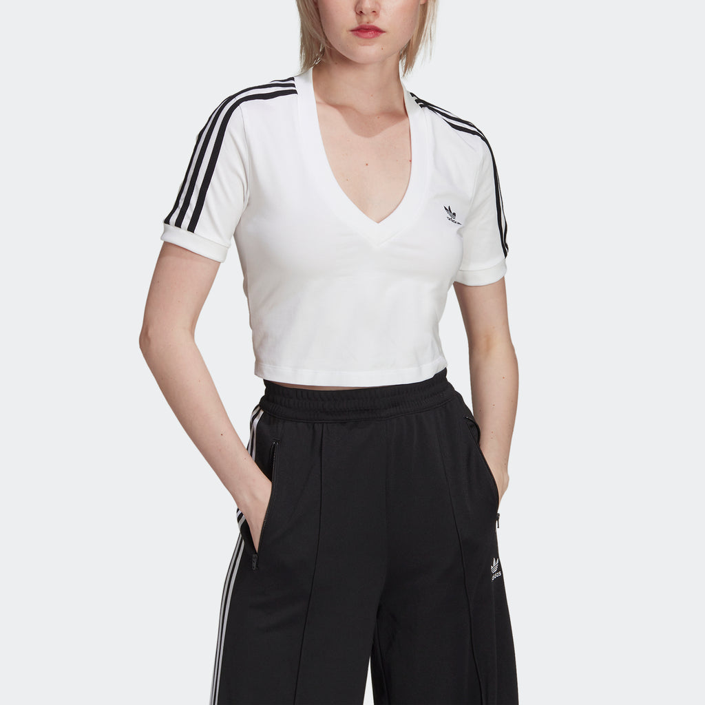 Women's adidas Originals Adicolor Classics Cropped Tee White