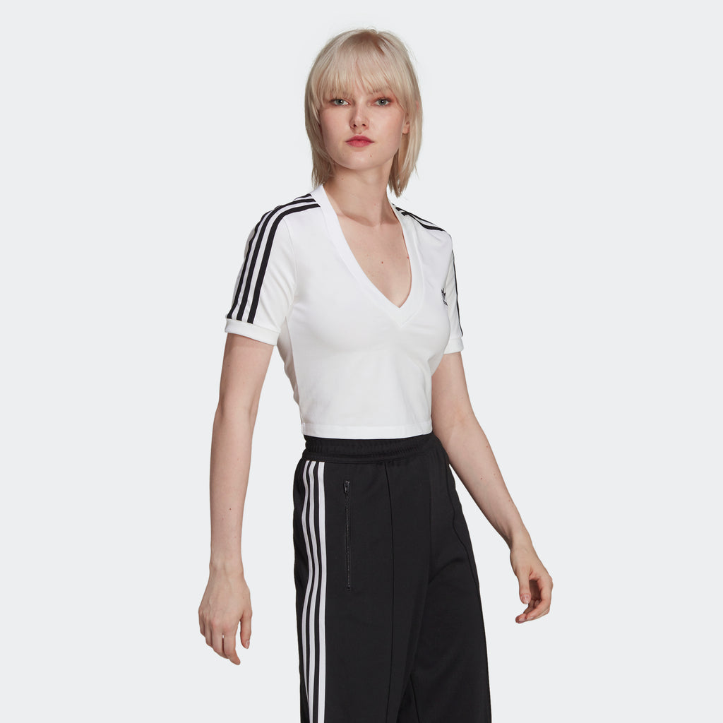 Women's adidas Originals Adicolor Classics Cropped Tee White