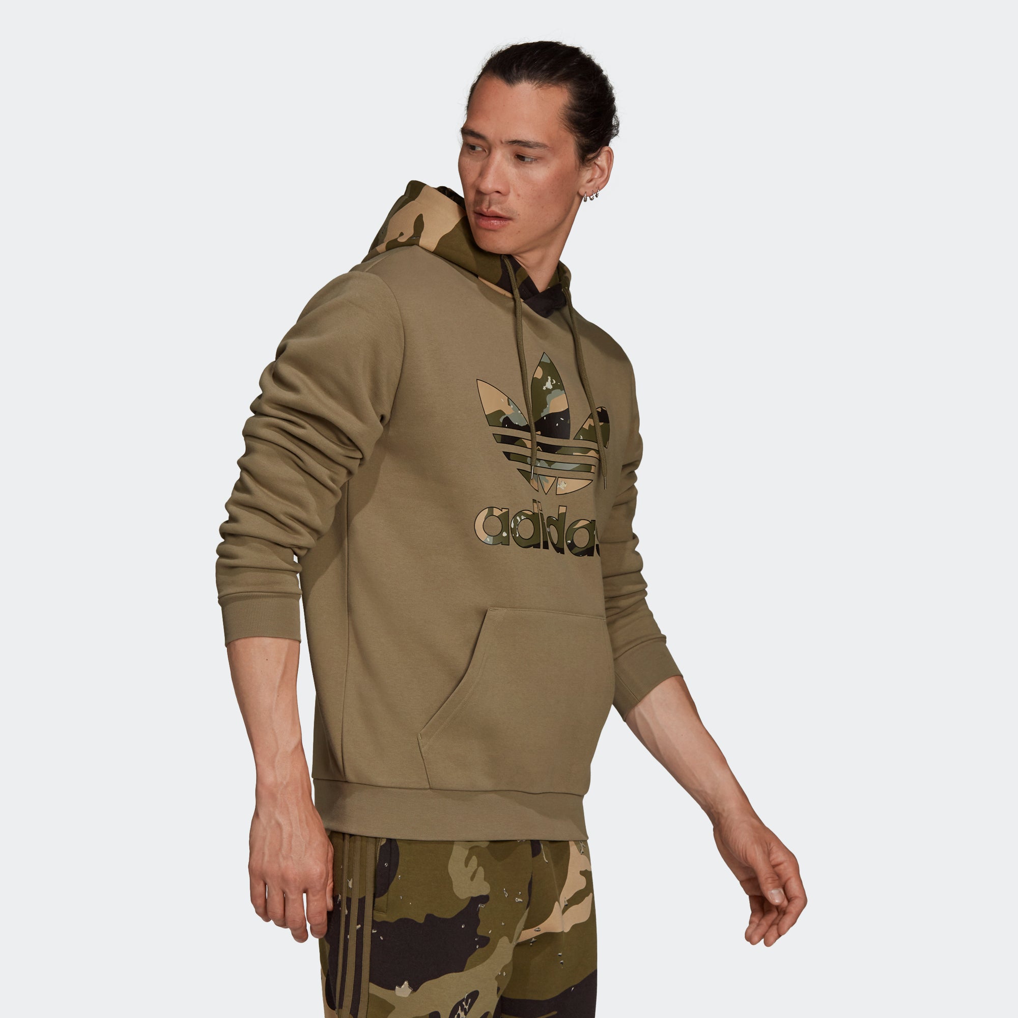 Men’s adidas Originals Camo Graphic Hoodie Orbit Green