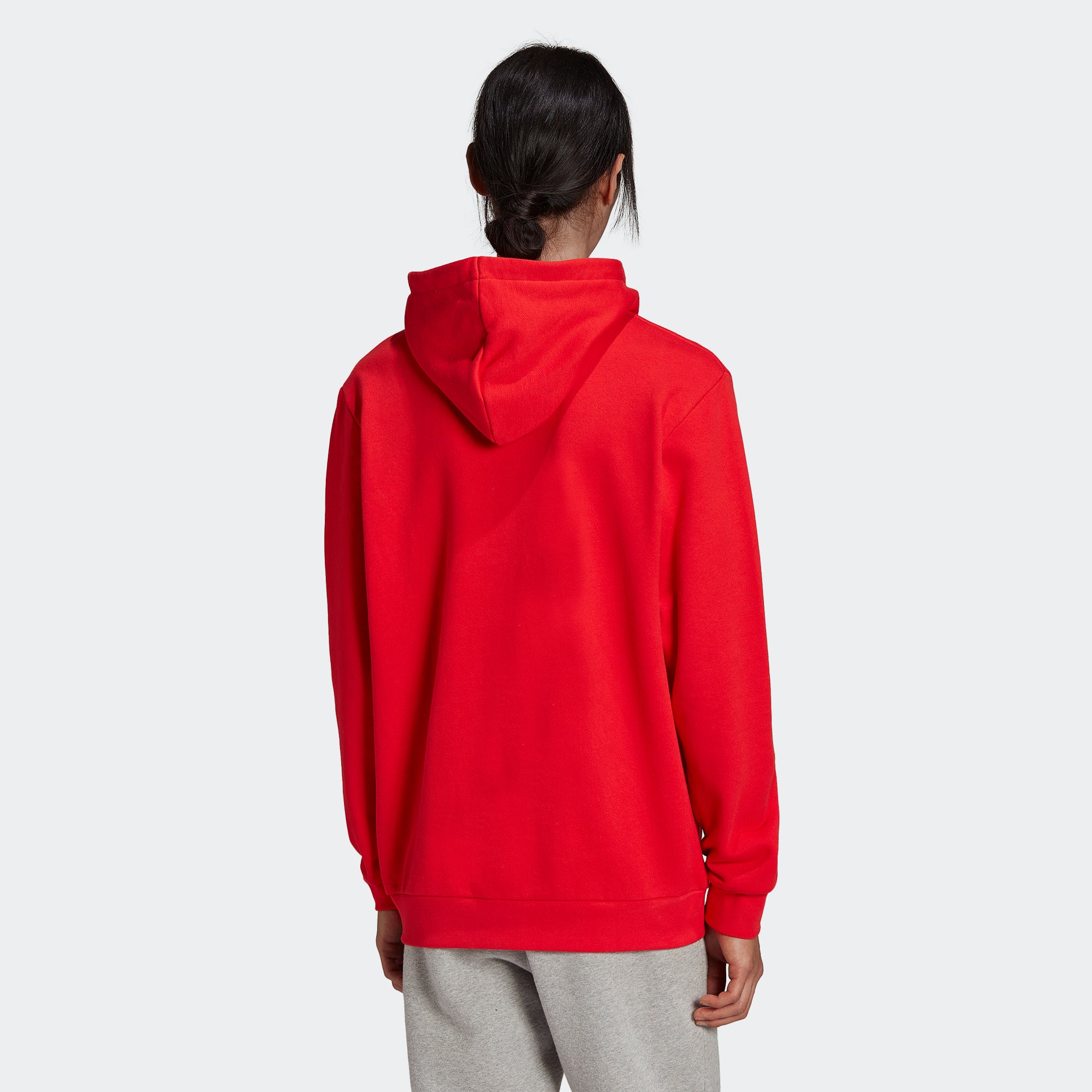Men's adidas Originals Adicolor Classics Trefoil Hoodie Red