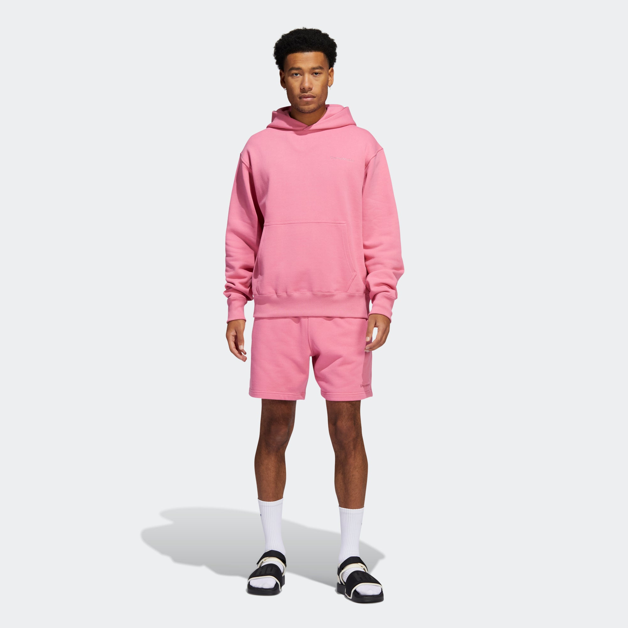 Unisex adidas Originals Pharrell Williams Basics Hoodie Rose Tone