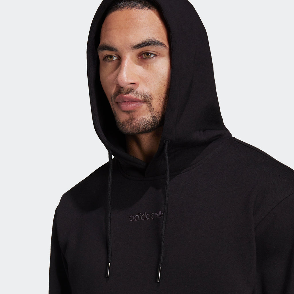 Men's adidas Originals Trefoil Linear Hoodie Black