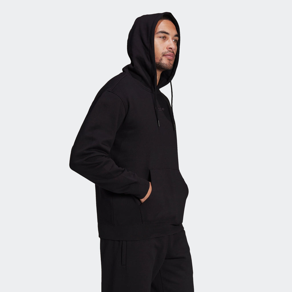 Men's adidas Originals Trefoil Linear Hoodie Black