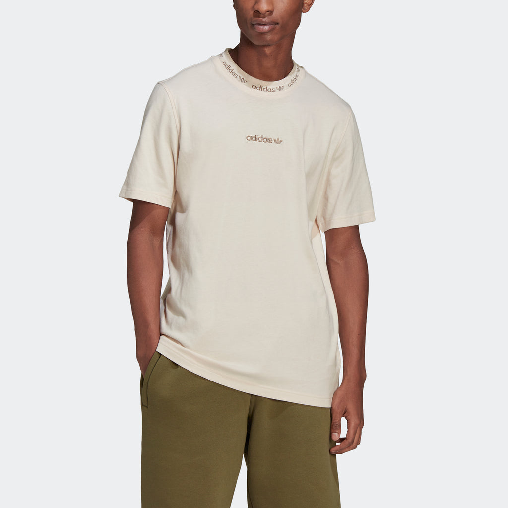 Men's adidas Originals Trefoil Linear T-Shirt Linen