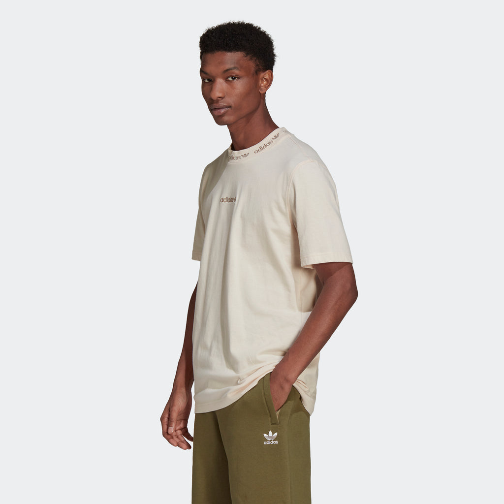 Men's adidas Originals Trefoil Linear T-Shirt Linen