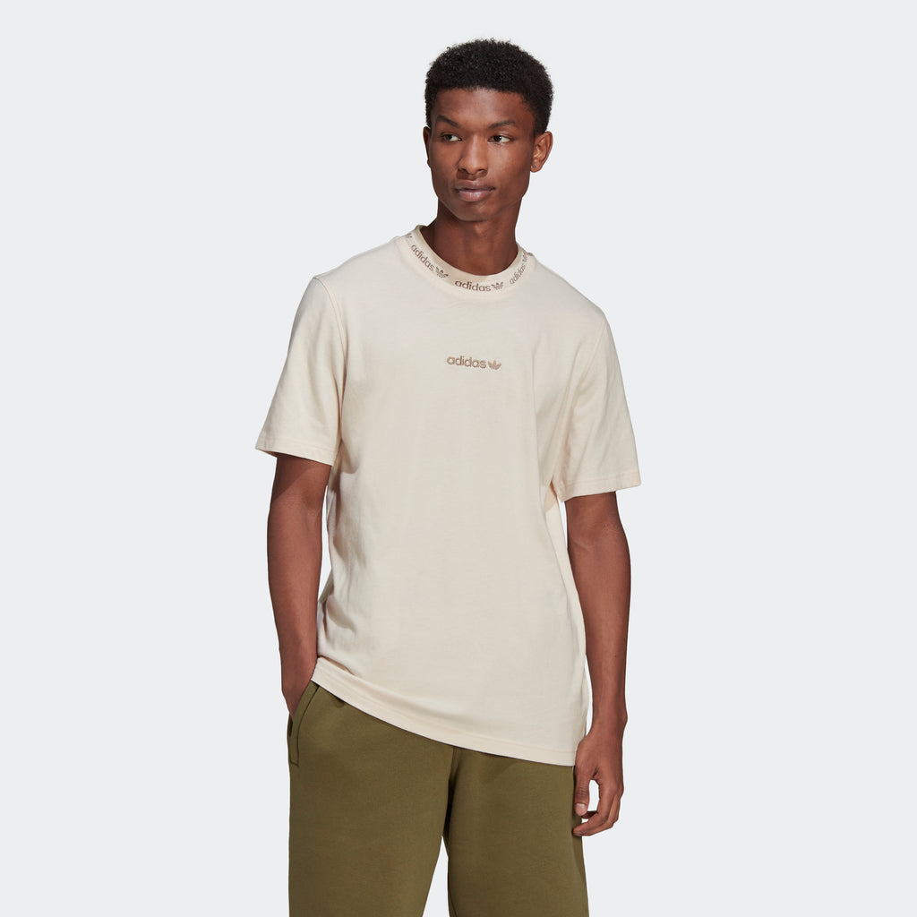 Men's adidas Originals Trefoil Linear T-Shirt Linen