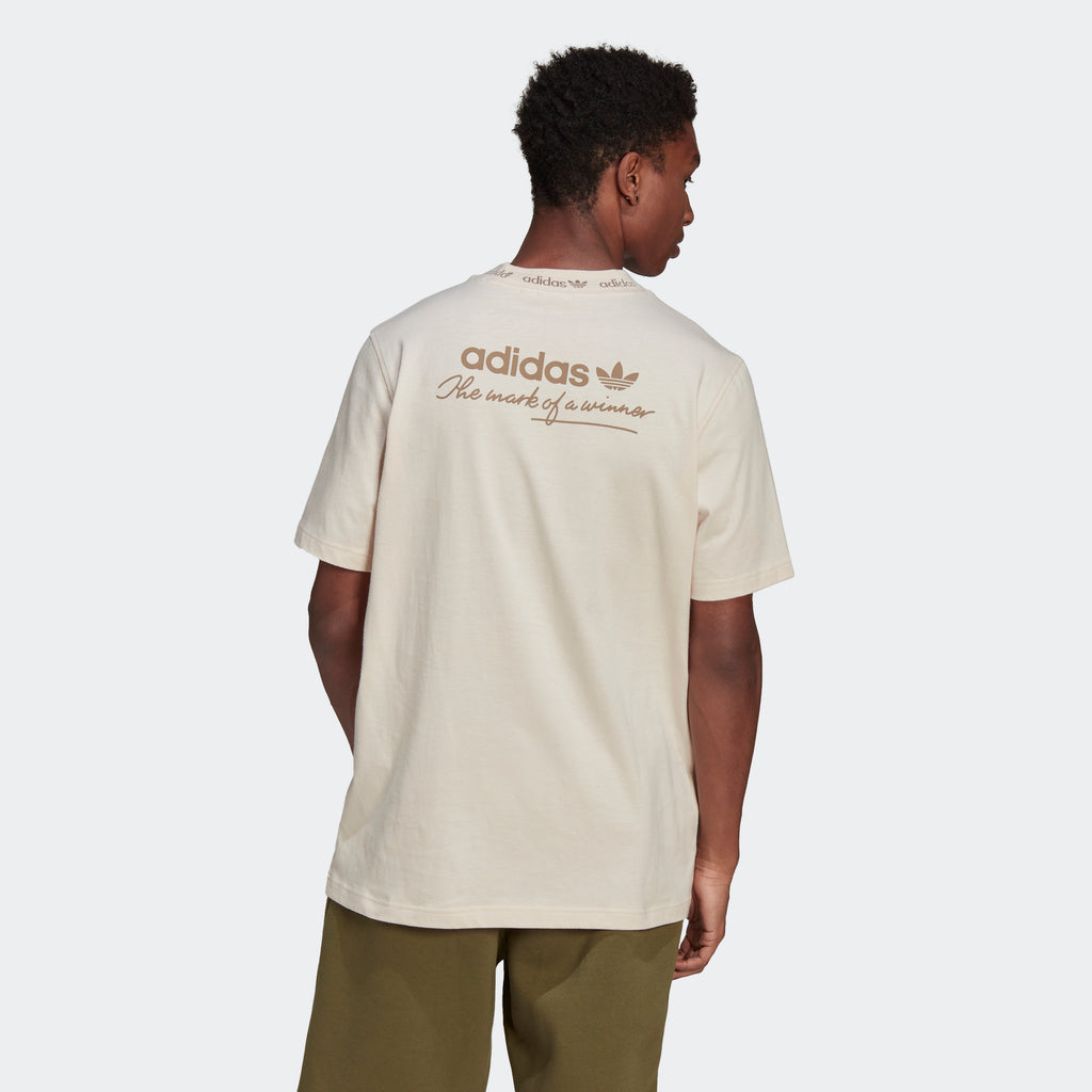 Men's adidas Originals Trefoil Linear T-Shirt Linen