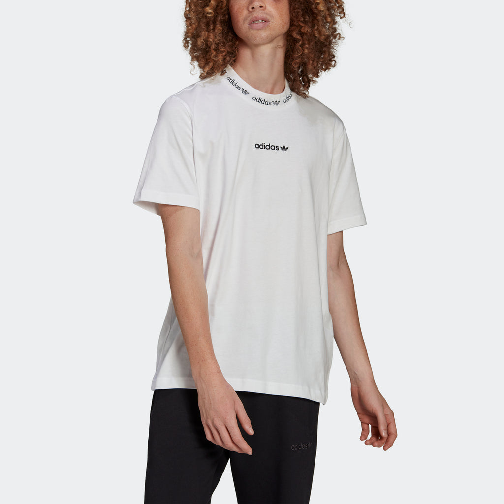 Men's adidas Originals Trefoil Linear T-Shirt White