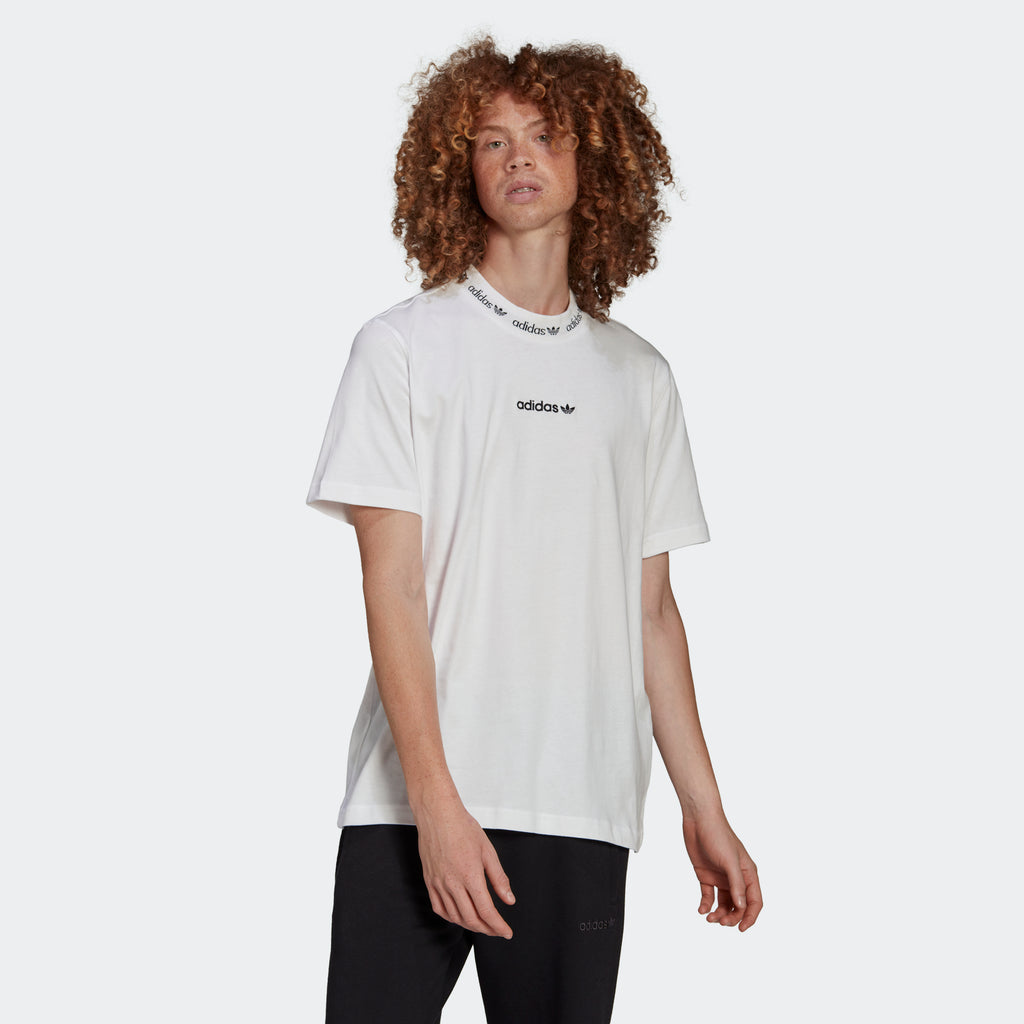 Men's adidas Originals Trefoil Linear T-Shirt White