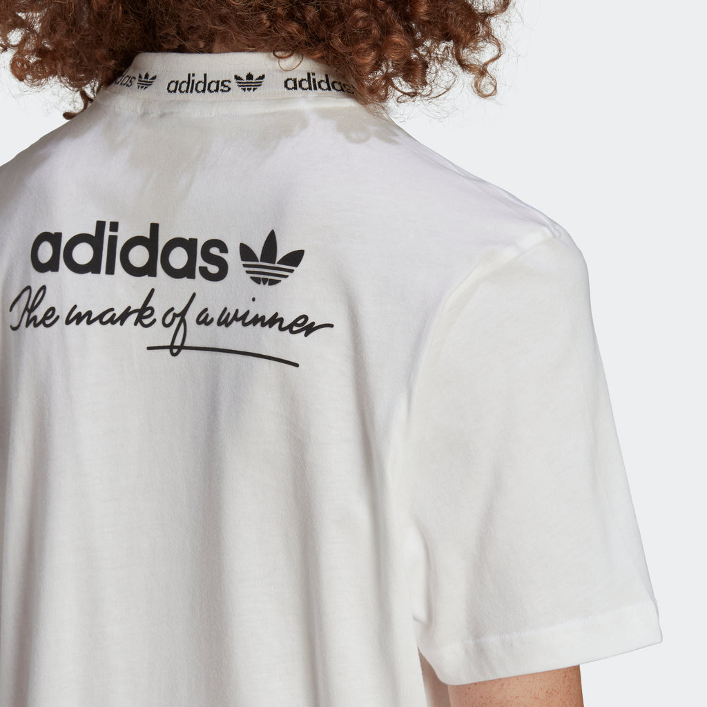 Men's adidas Originals Trefoil Linear T-Shirt White