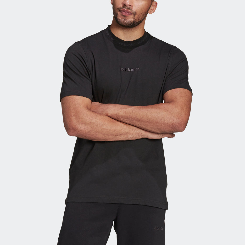 Men's adidas Originals Trefoil Linear T-Shirt Black