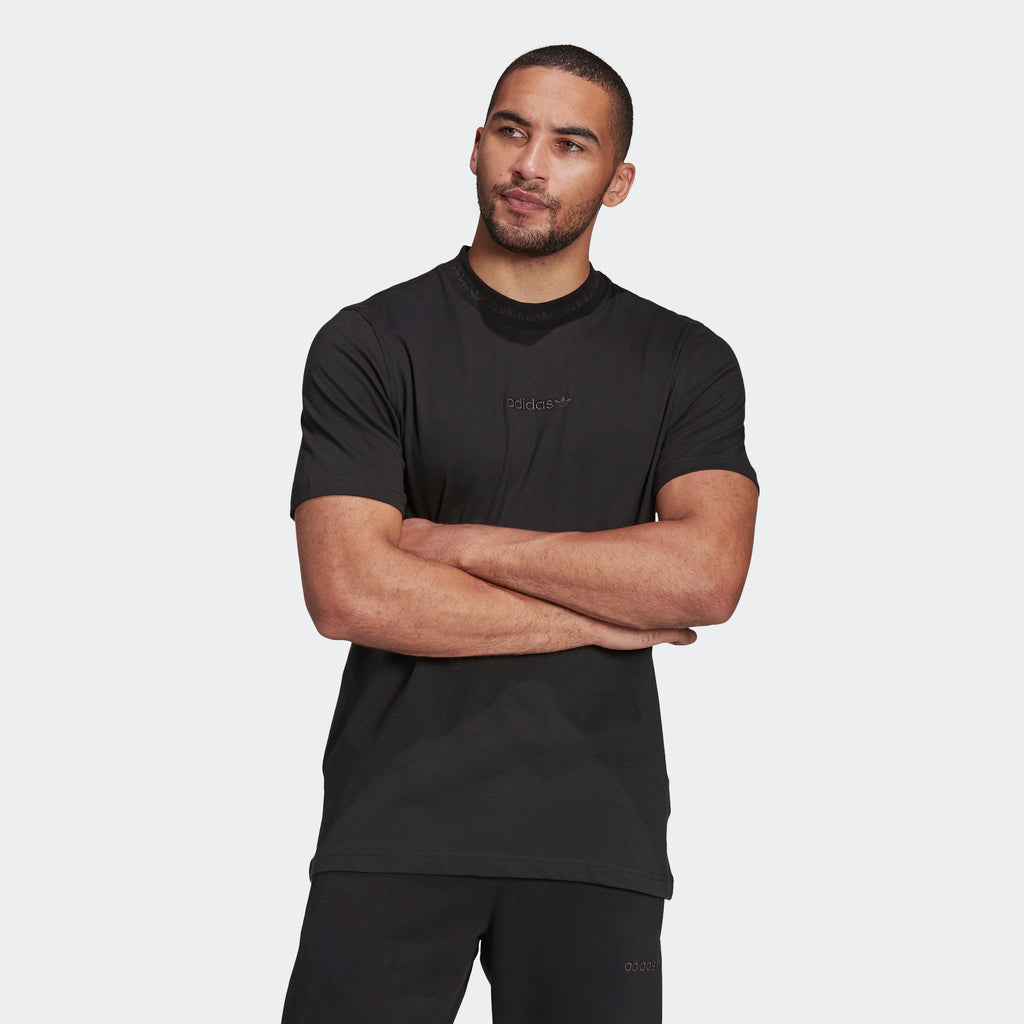 Men's adidas Originals Trefoil Linear T-Shirt Black