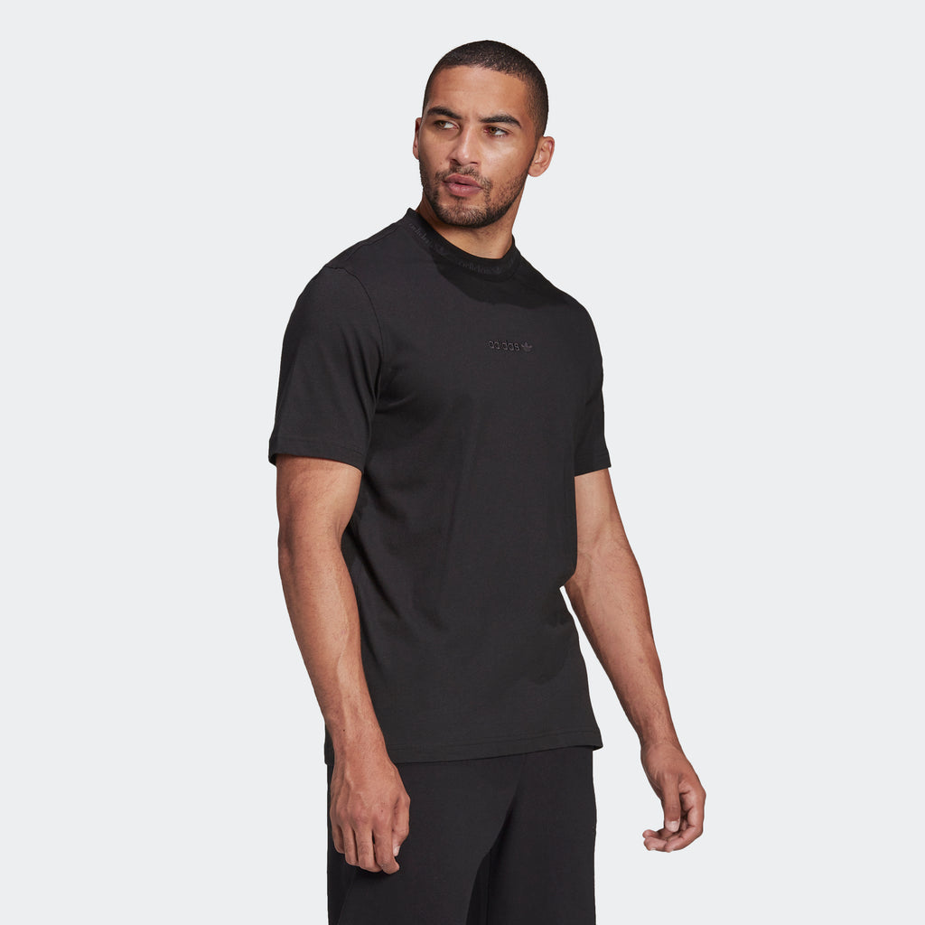 Men's adidas Originals Trefoil Linear T-Shirt Black