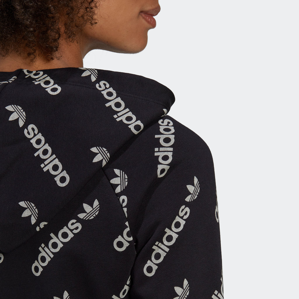 Women's adidas Originals Cropped Monogram Jacket Black