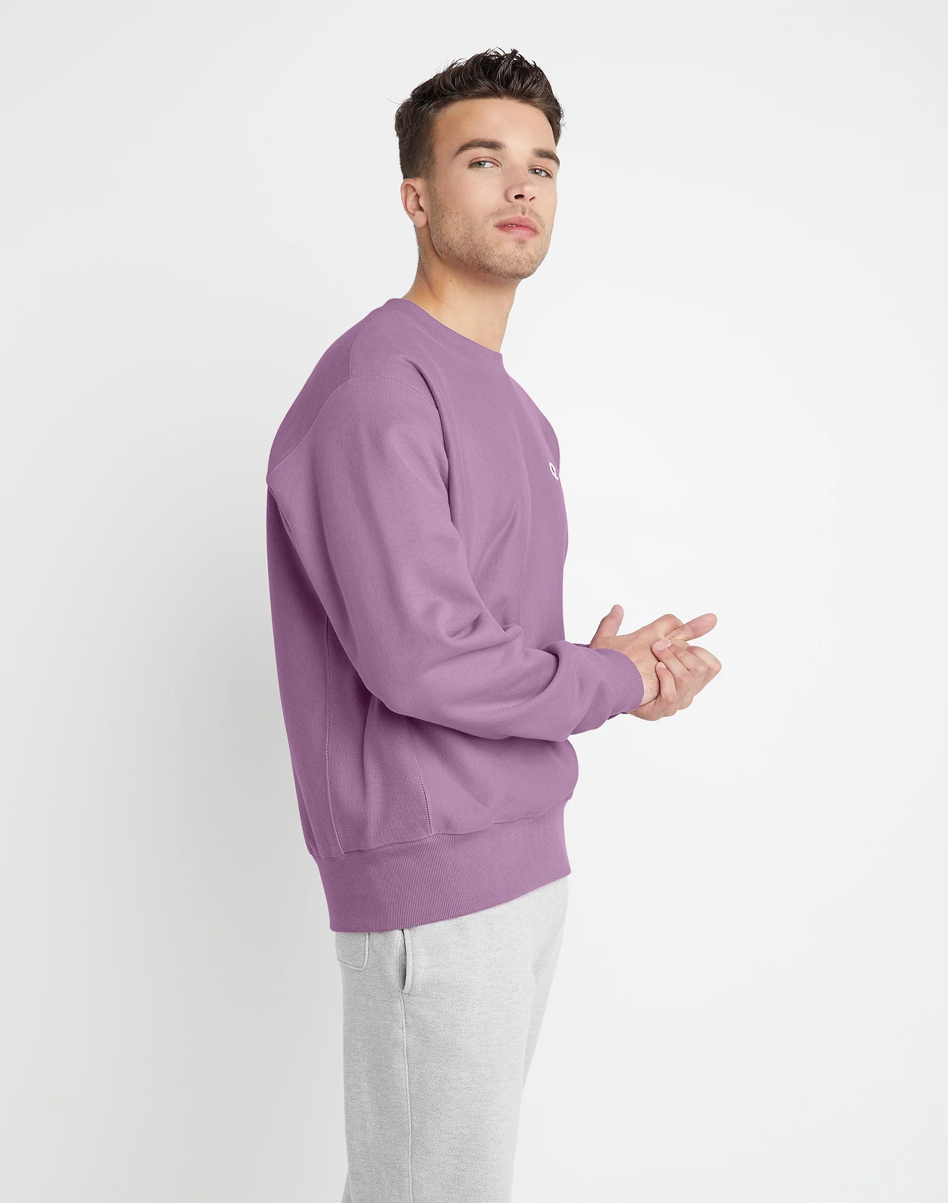 Men's Champion Life Reverse Weave Crew Lavender