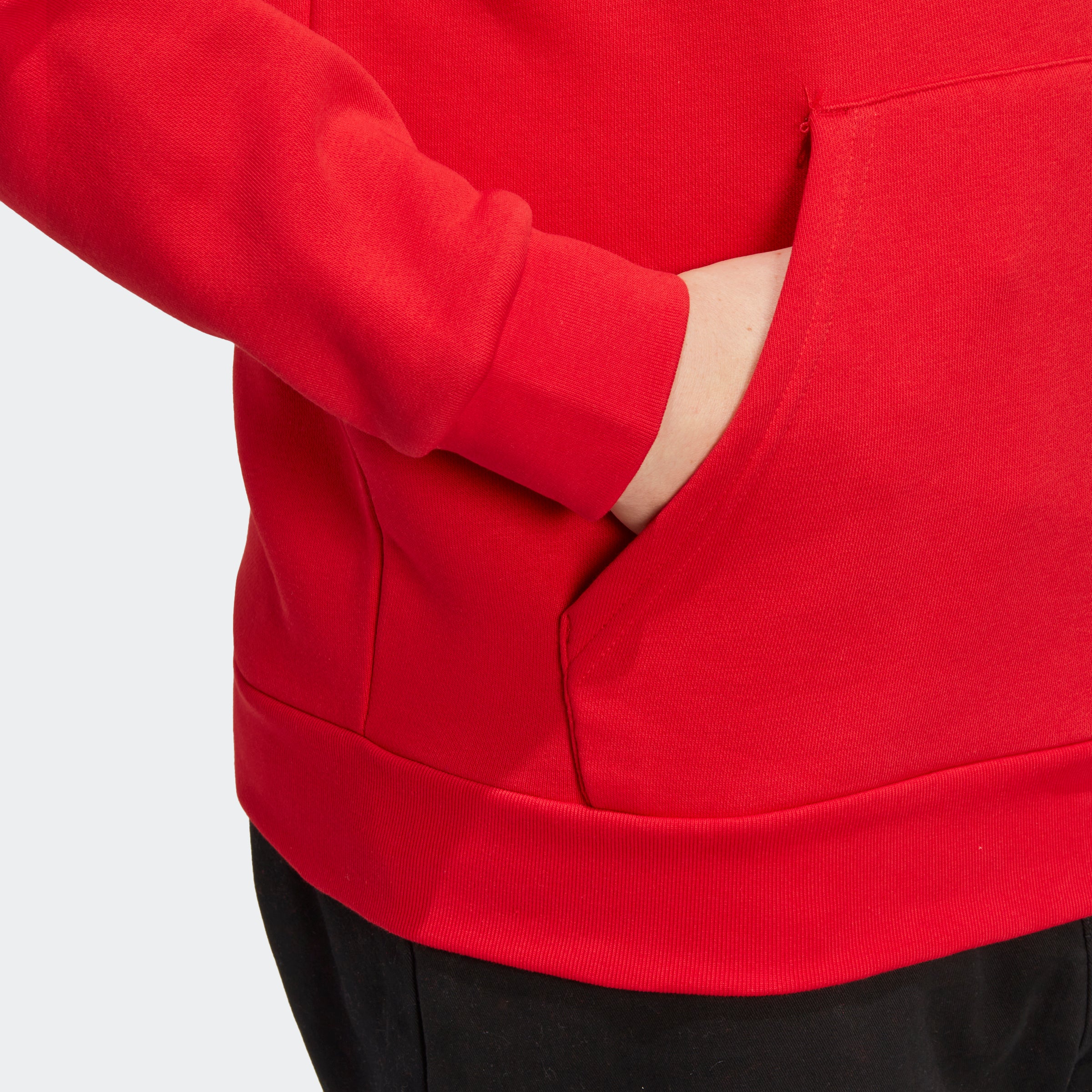 Men's adidas Originals Trefoil Essentials Hoodie Scarlet