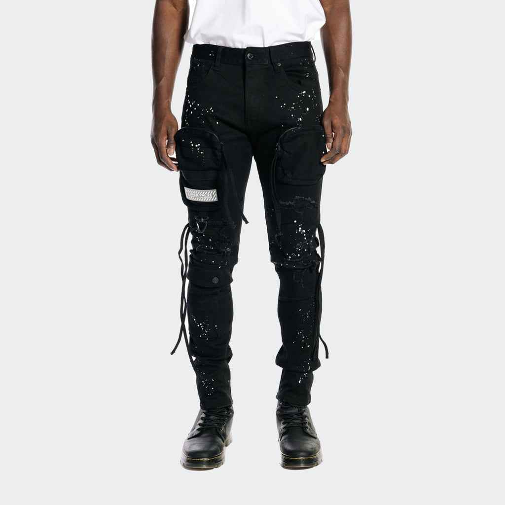 Men's Smoke Rise Cargo Fashion Twill Pants Black