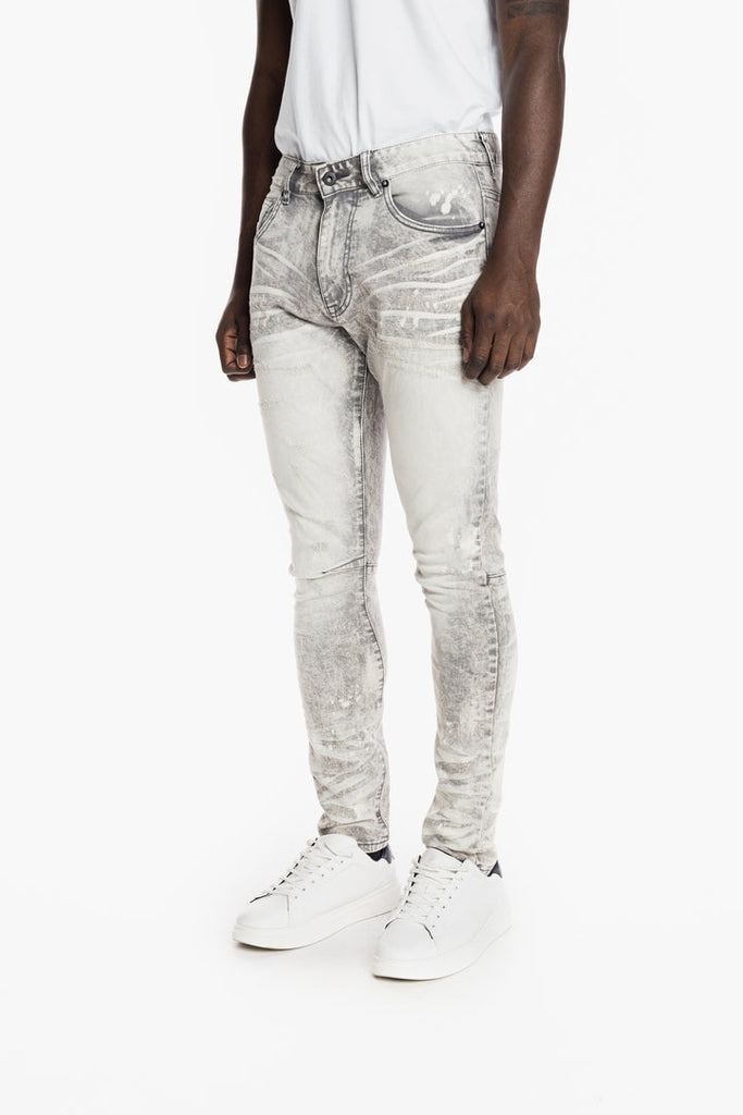 Men's Smoke Rise Overspray Semi Basic Jeans Frost Grey