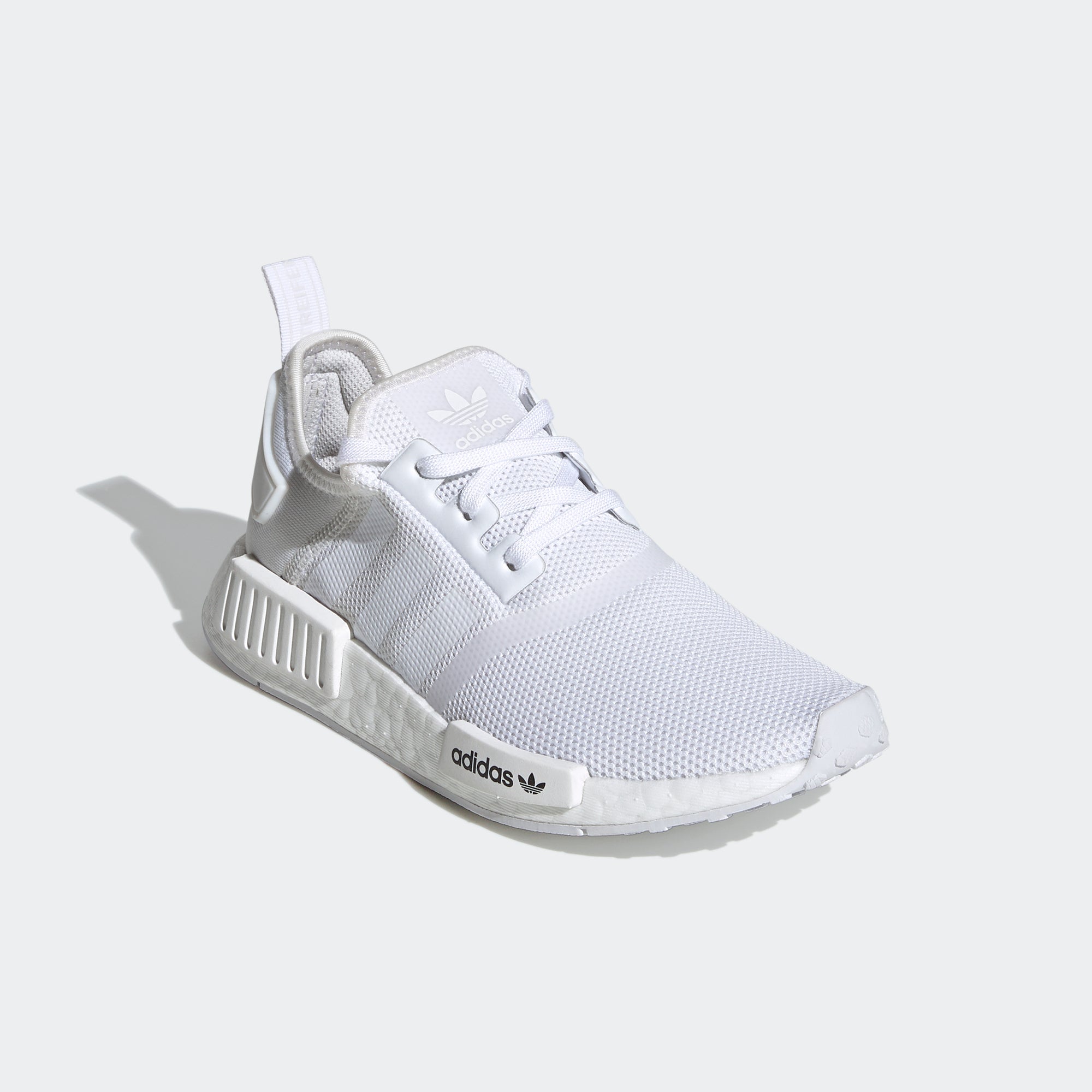 Kid's adidas Originals NMD_R1 Shoes White FW0432 | Chicago City Sports | diagonal view