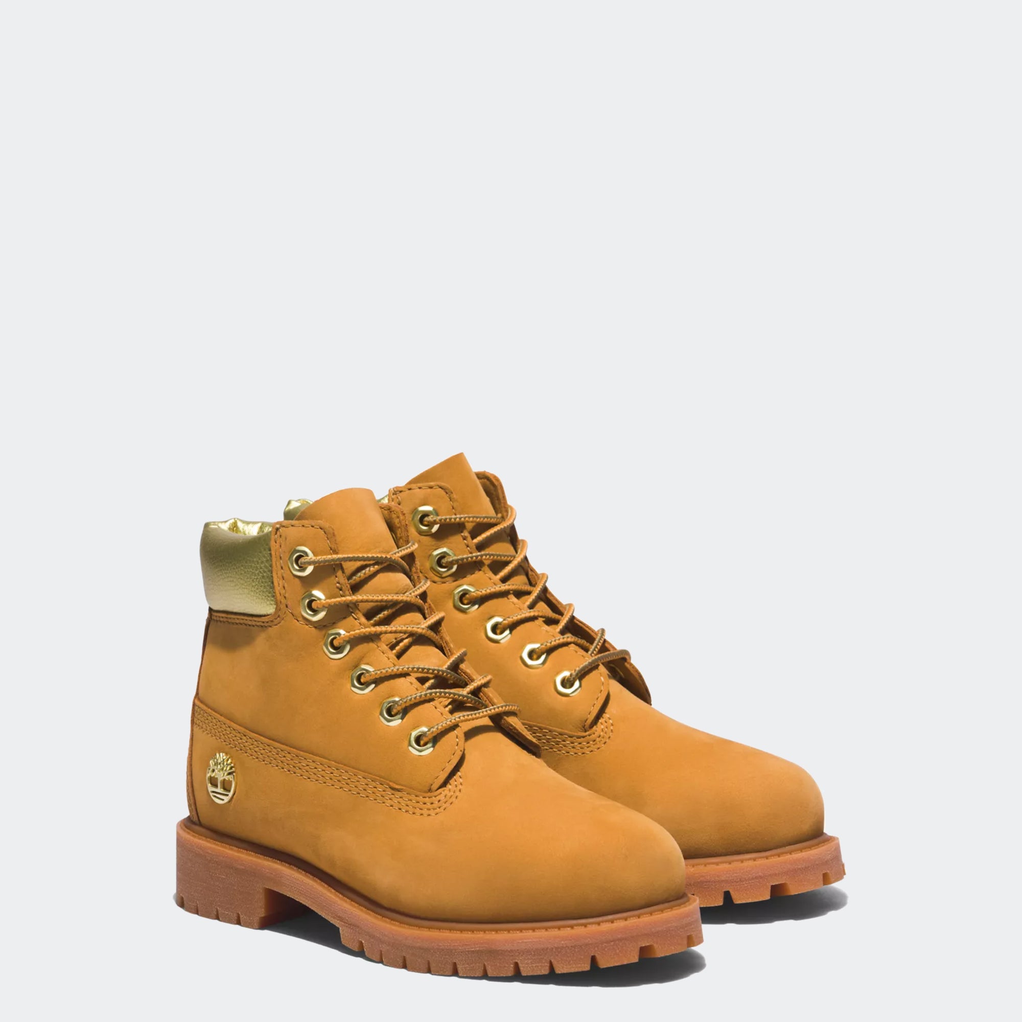 Big Kid Timberland Premium 6-Inch Waterproof Boots Wheat Gold