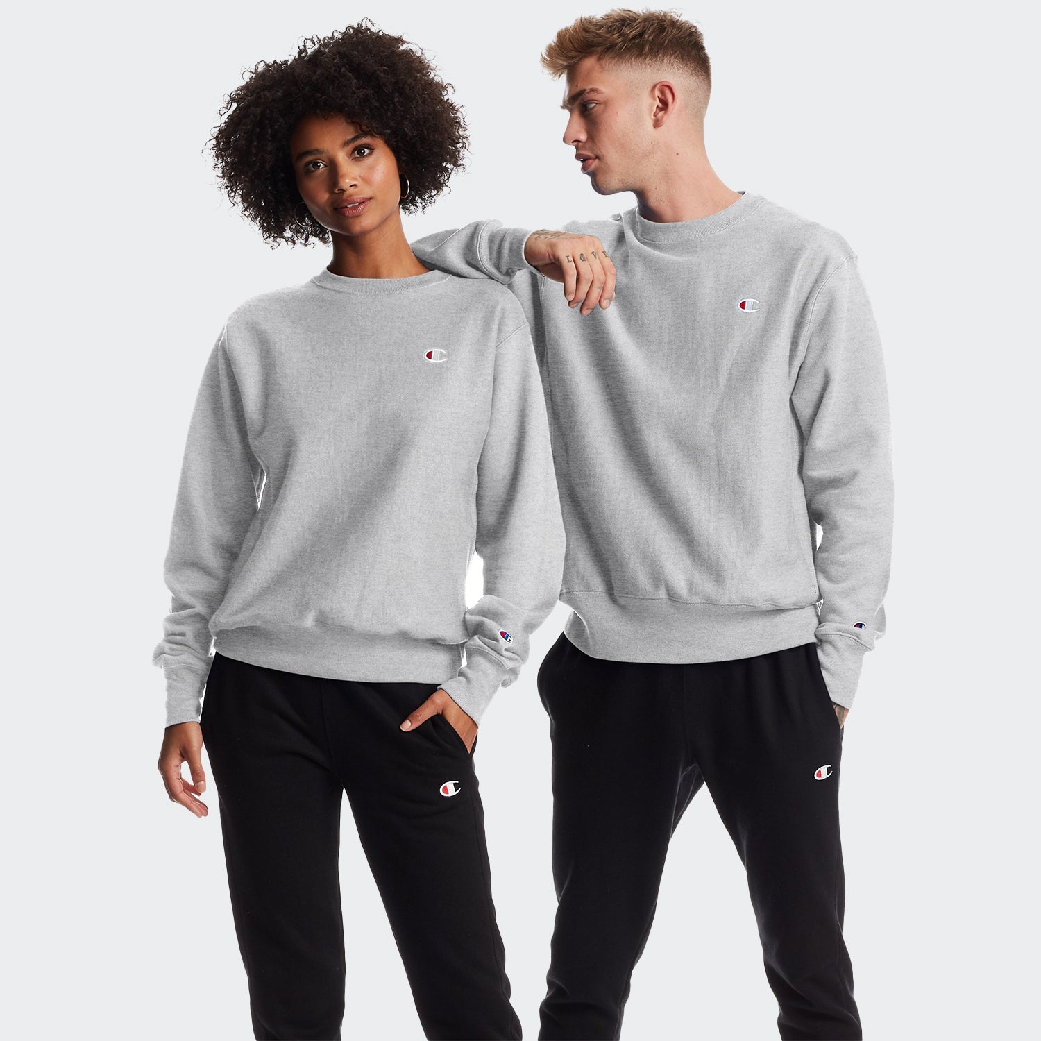 Men's Champion Life Reverse Weave Crew Oxford Grey